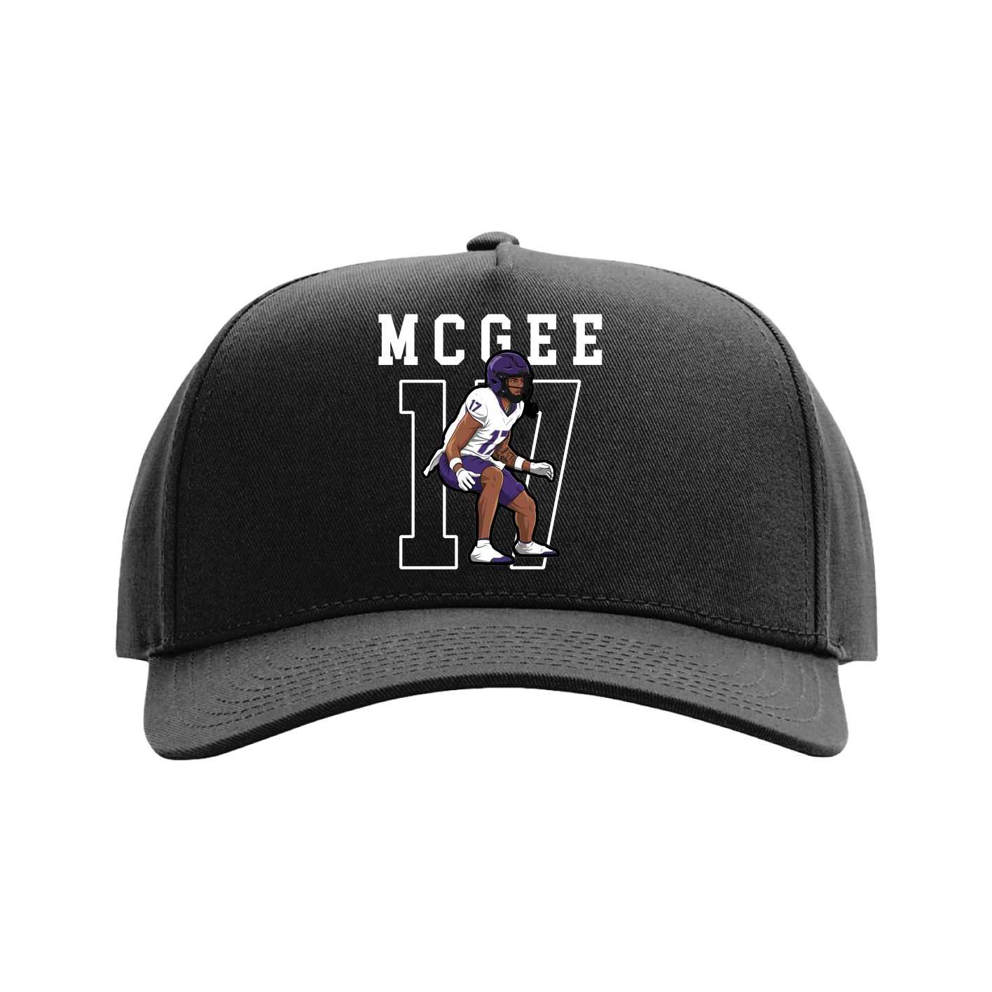 Full Fabric Five-Panel Champ Cap — Shirsey in Black