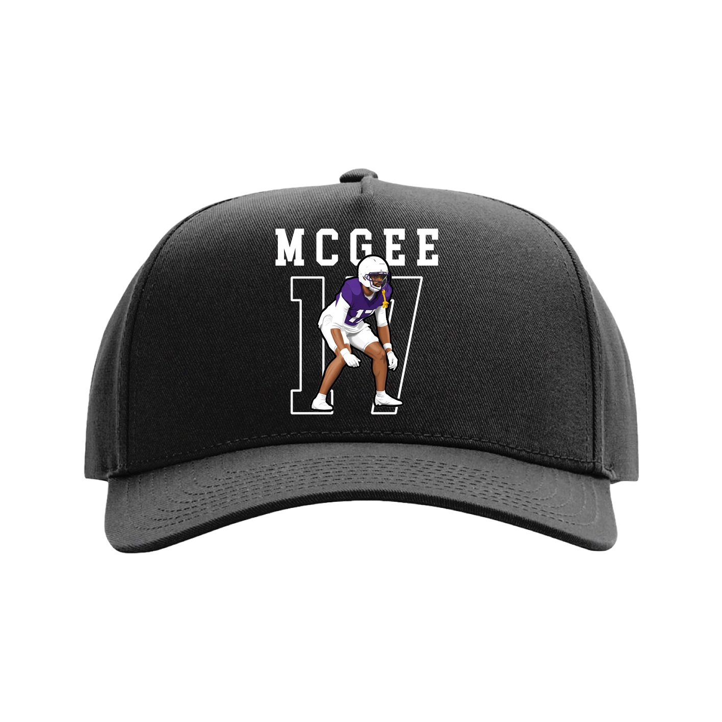 Full Fabric Five-Panel Champ Cap — Shirsey in Black