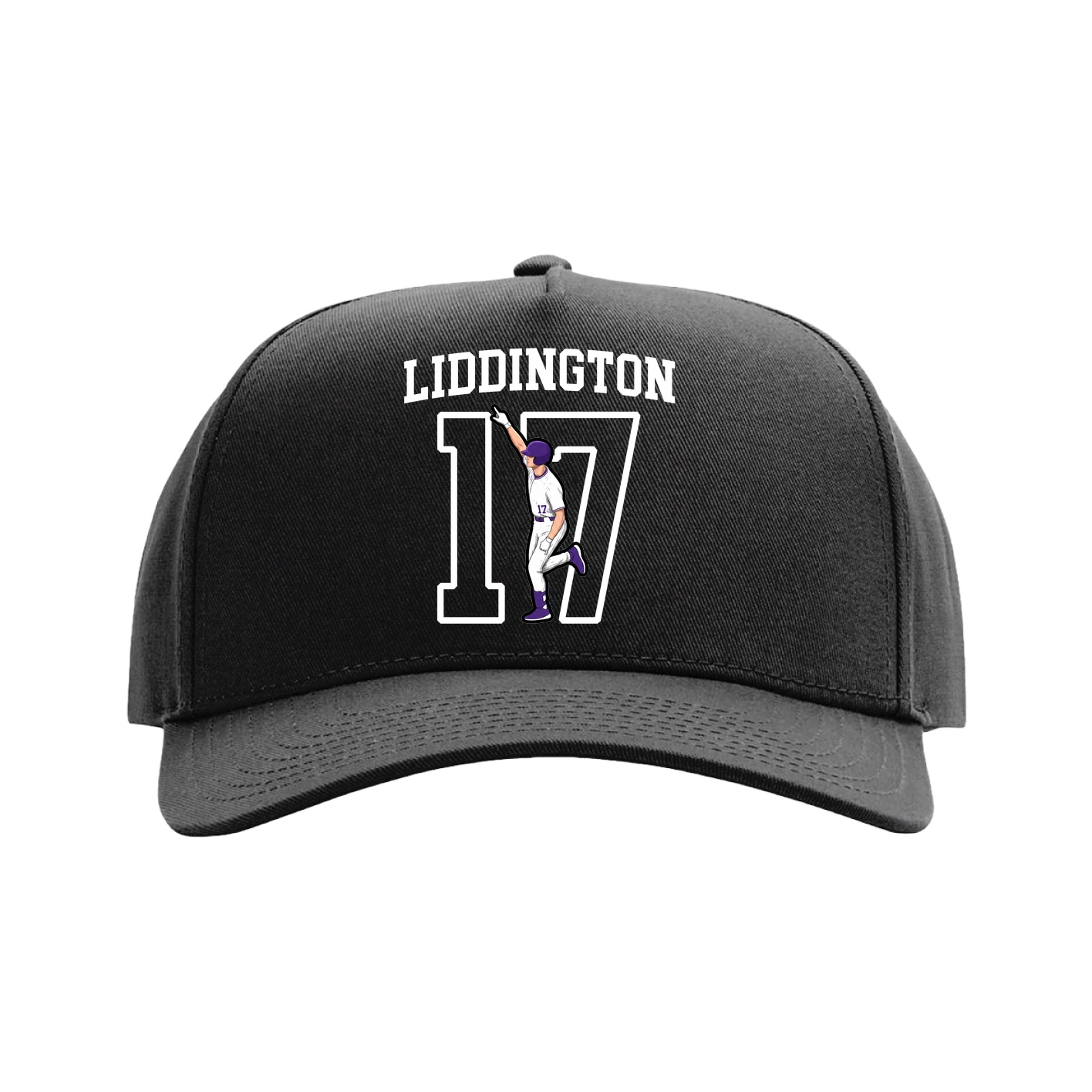 Full Fabric Five-Panel Champ Cap — Shirsey in Black