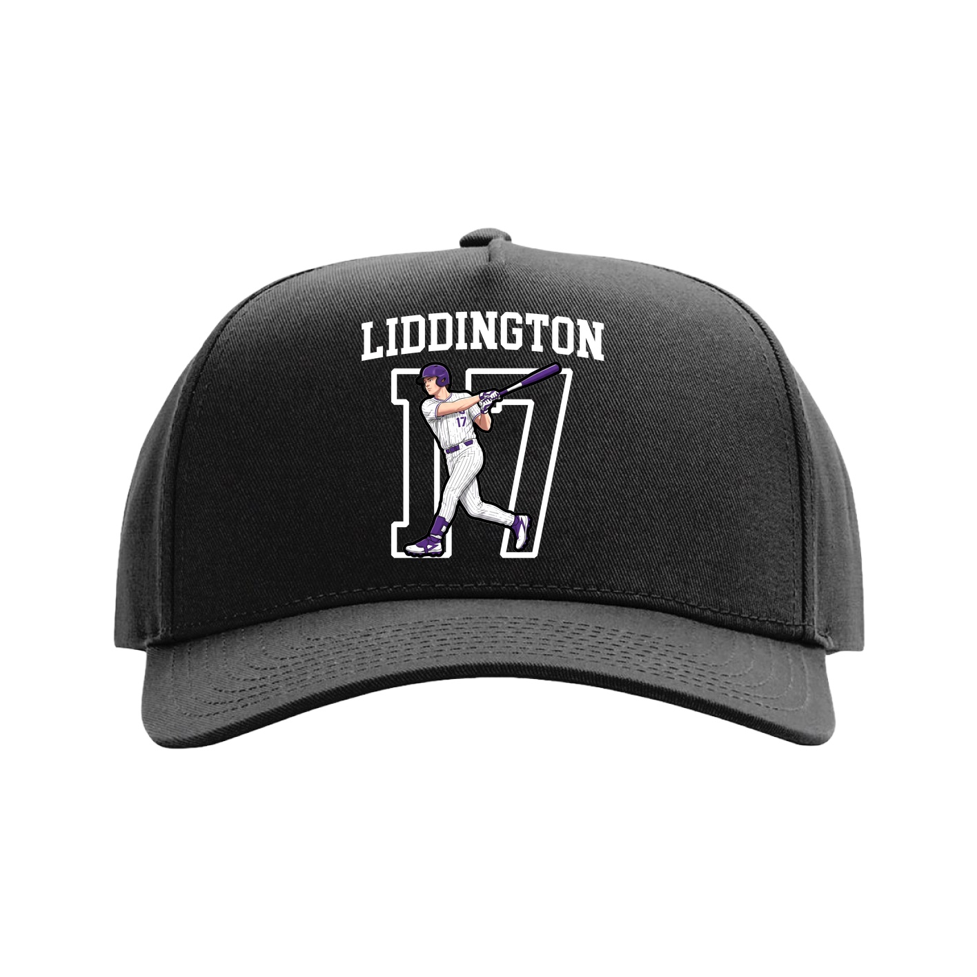 Full Fabric Five-Panel Champ Cap — Shirsey in Black