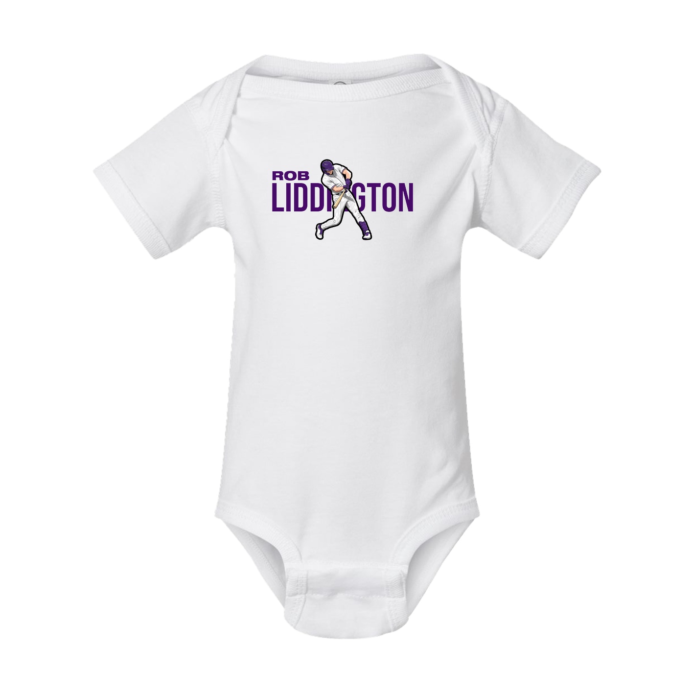 Baby Onesie — Player Name in White