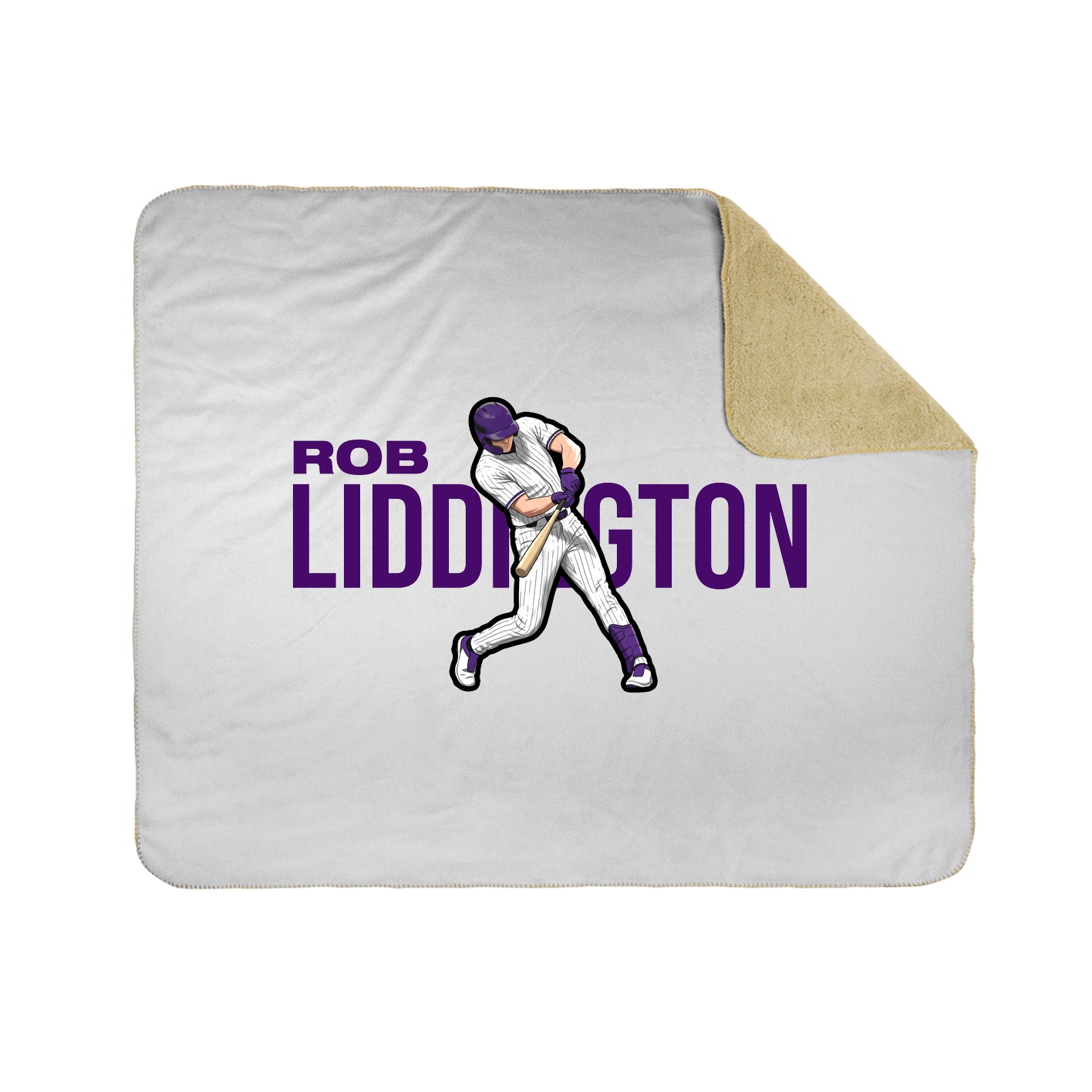 Throw Blanket — Player Name in White