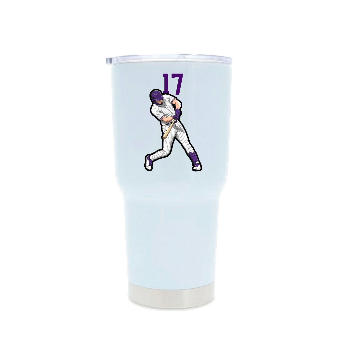 30oz Stainless Steel Tumbler — Number Top in White