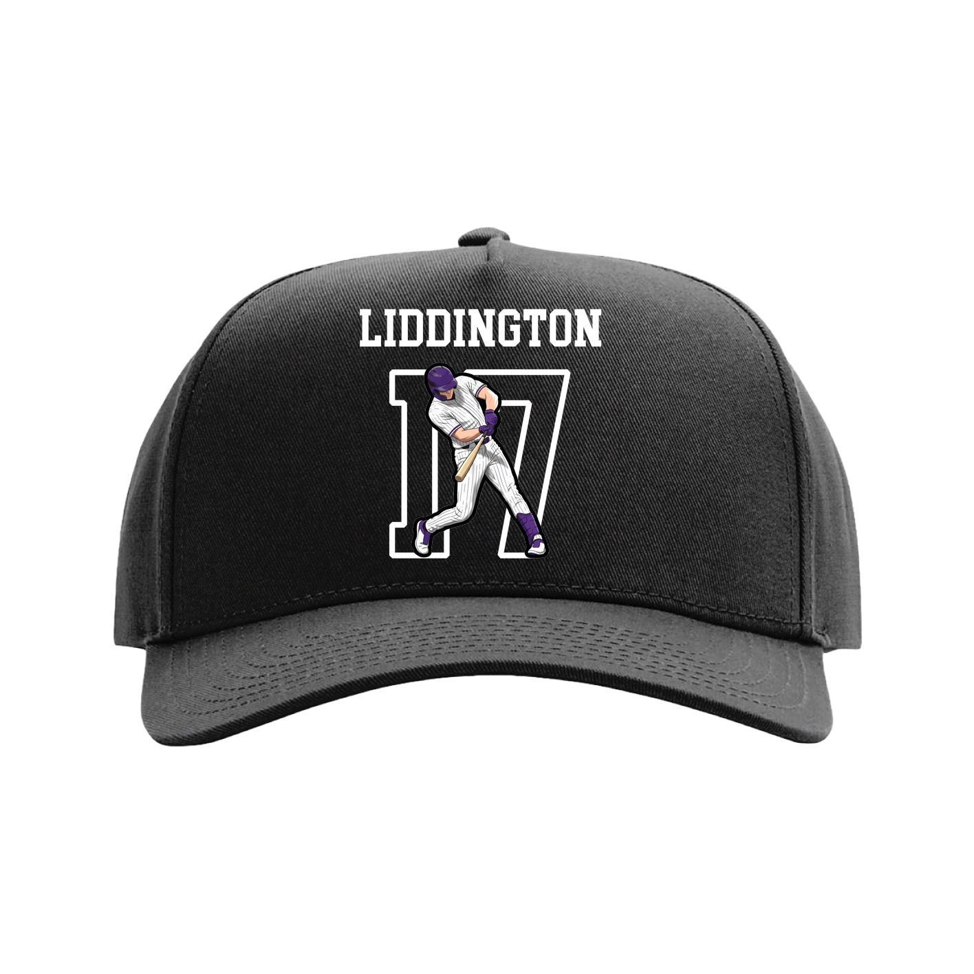 Full Fabric Five-Panel Champ Cap — Shirsey in Black