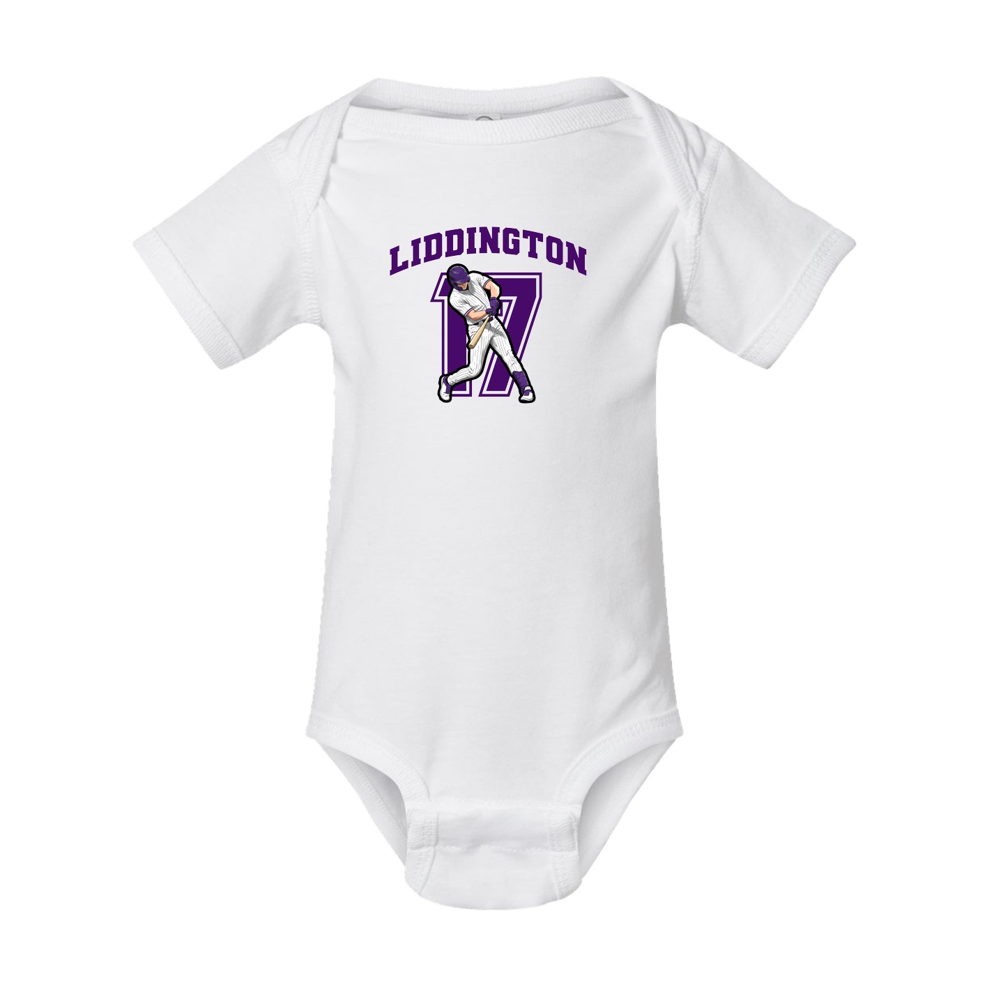 Baby Onesie — Number in White