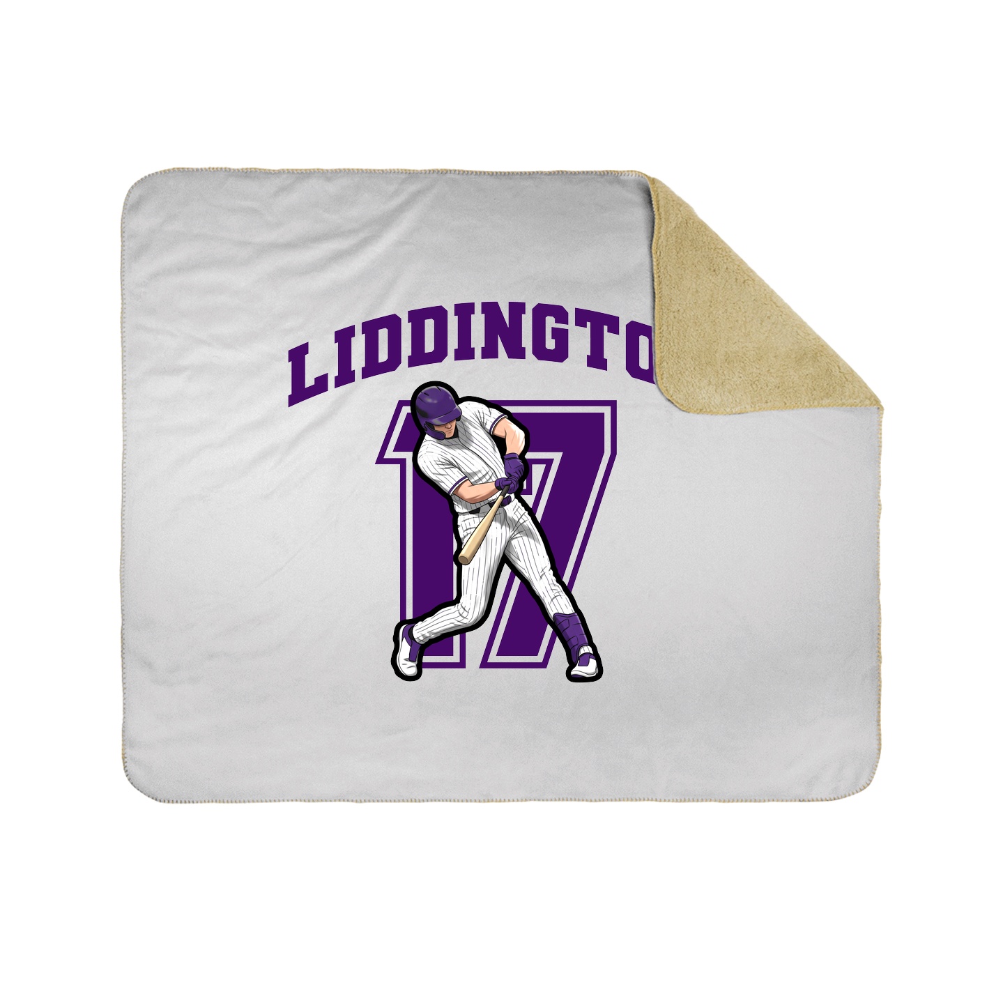 Throw Blanket — Number in White