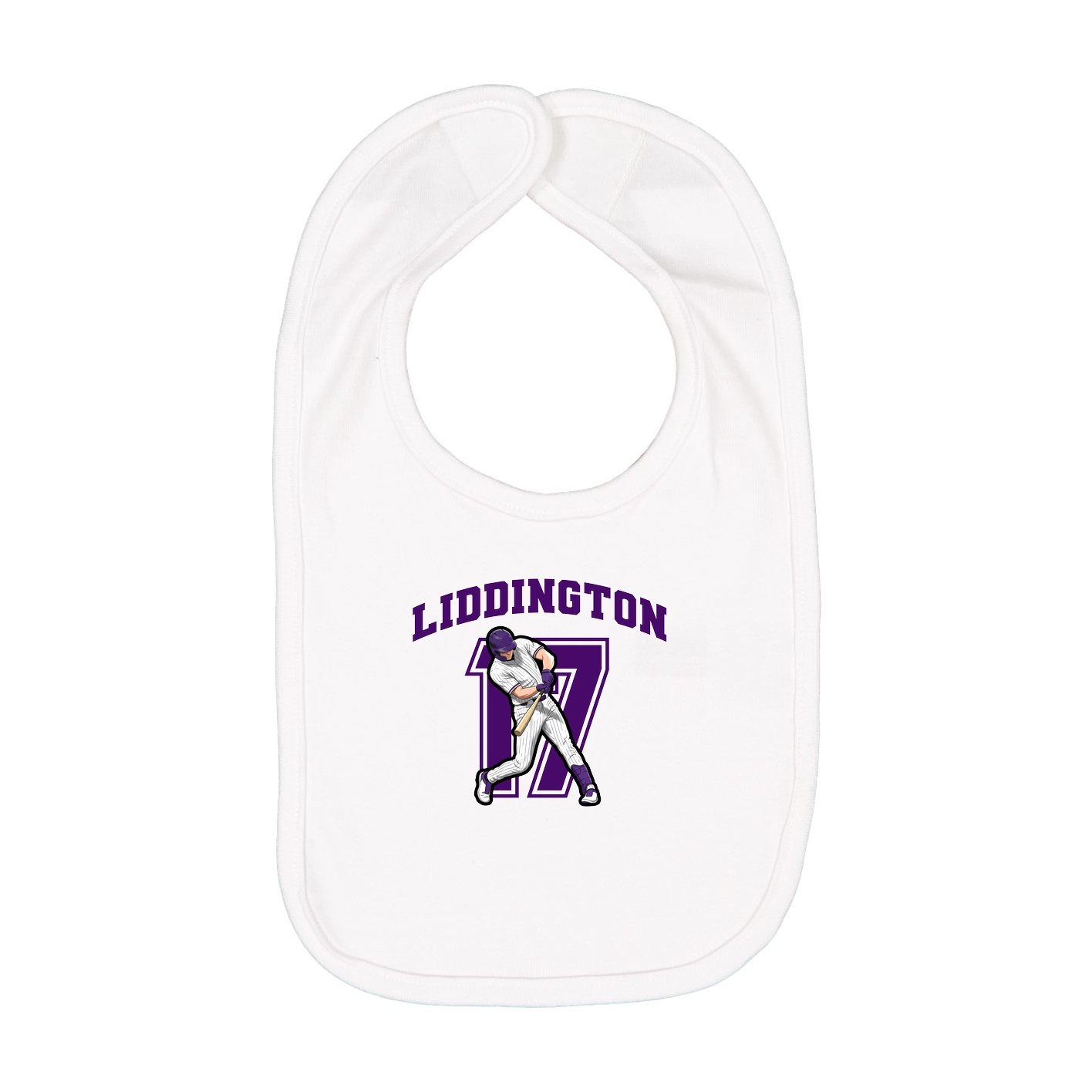 Infant Bib — Number in White