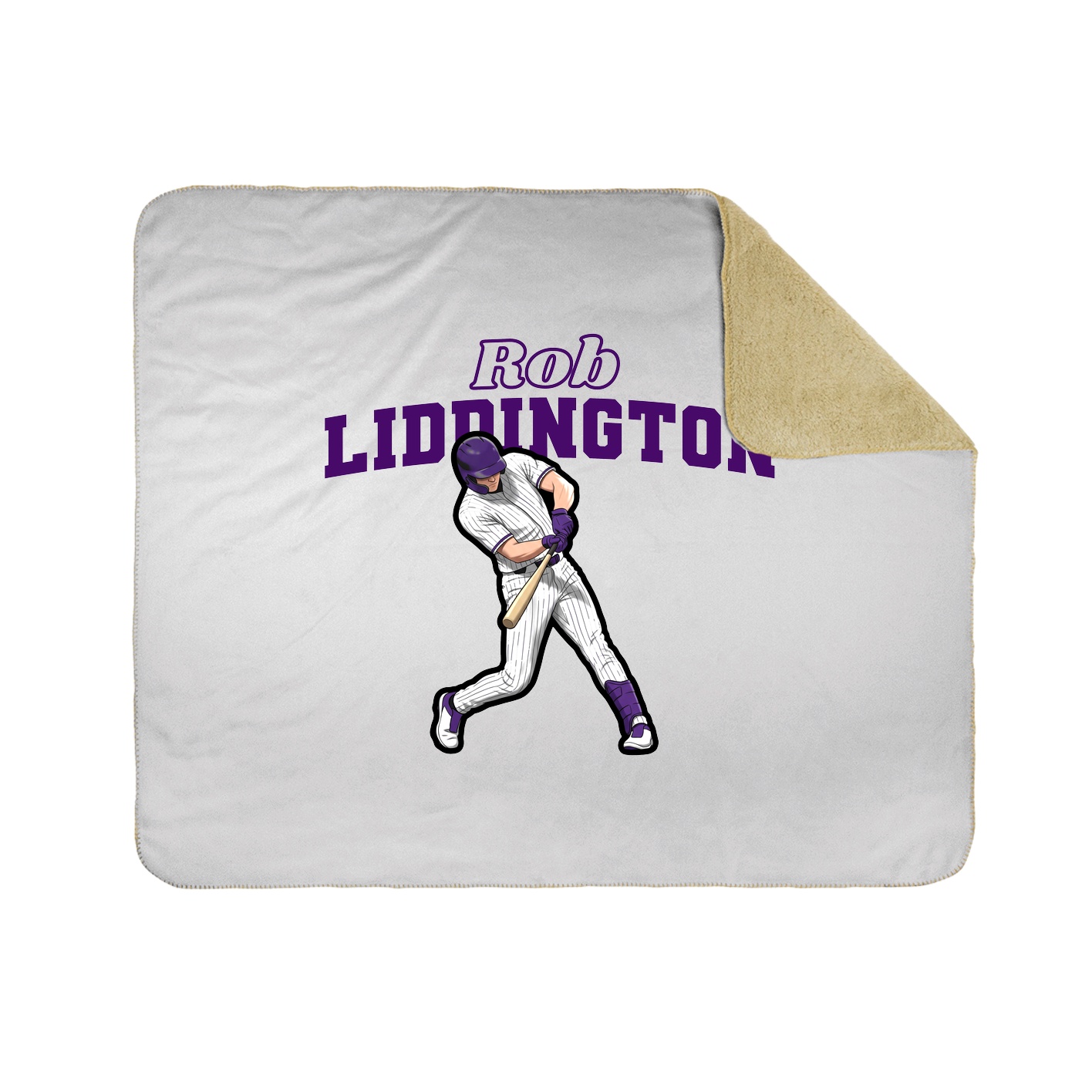 Throw Blanket — Name Arch in White