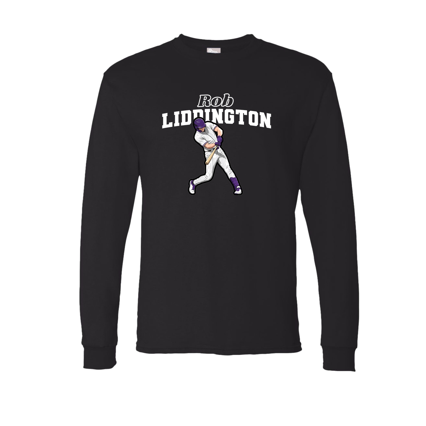 Long Sleeve Tee — Name Arch in Black