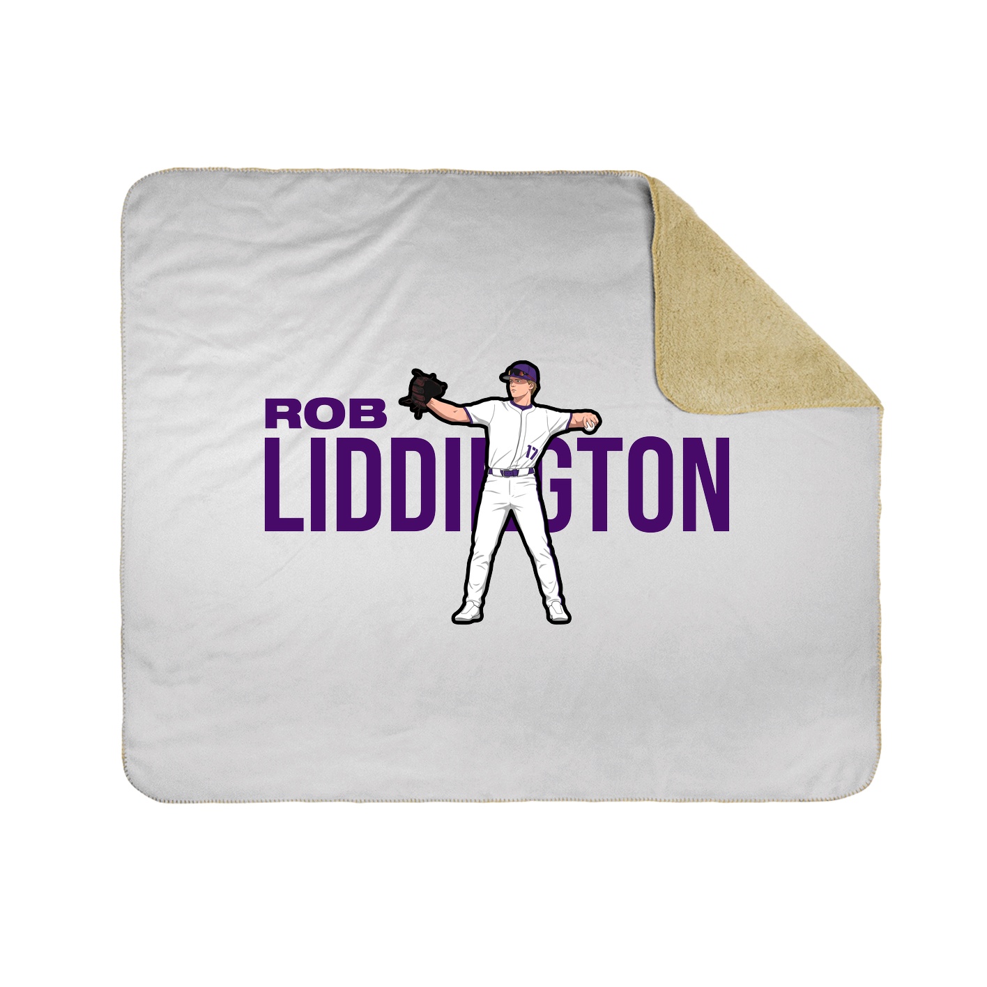 Throw Blanket — Player Name in White