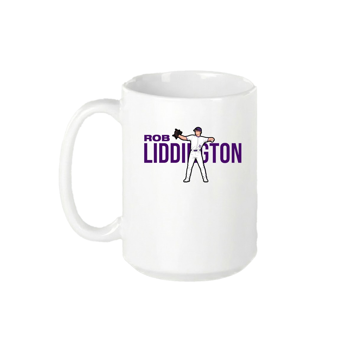 15oz Coffee Mug — Player Name in White