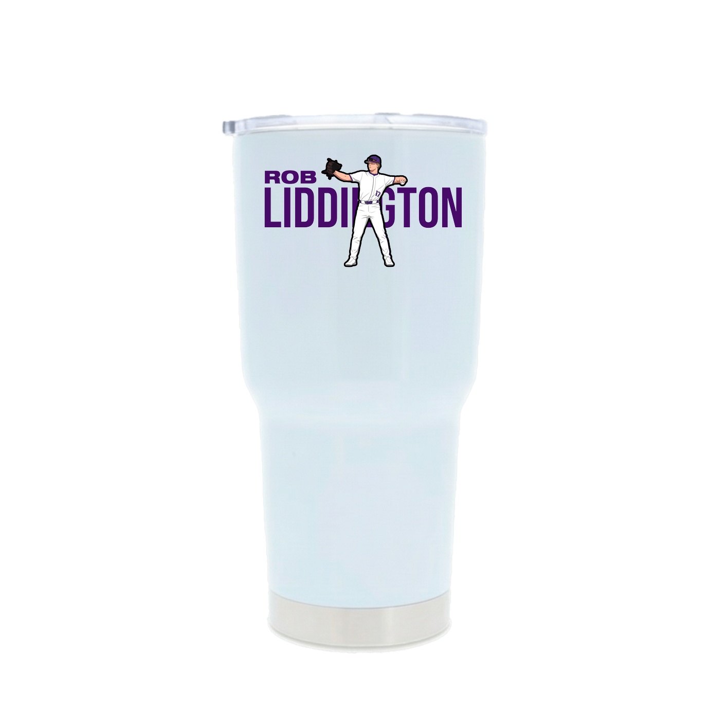 30oz Stainless Steel Tumbler — Player Name in White