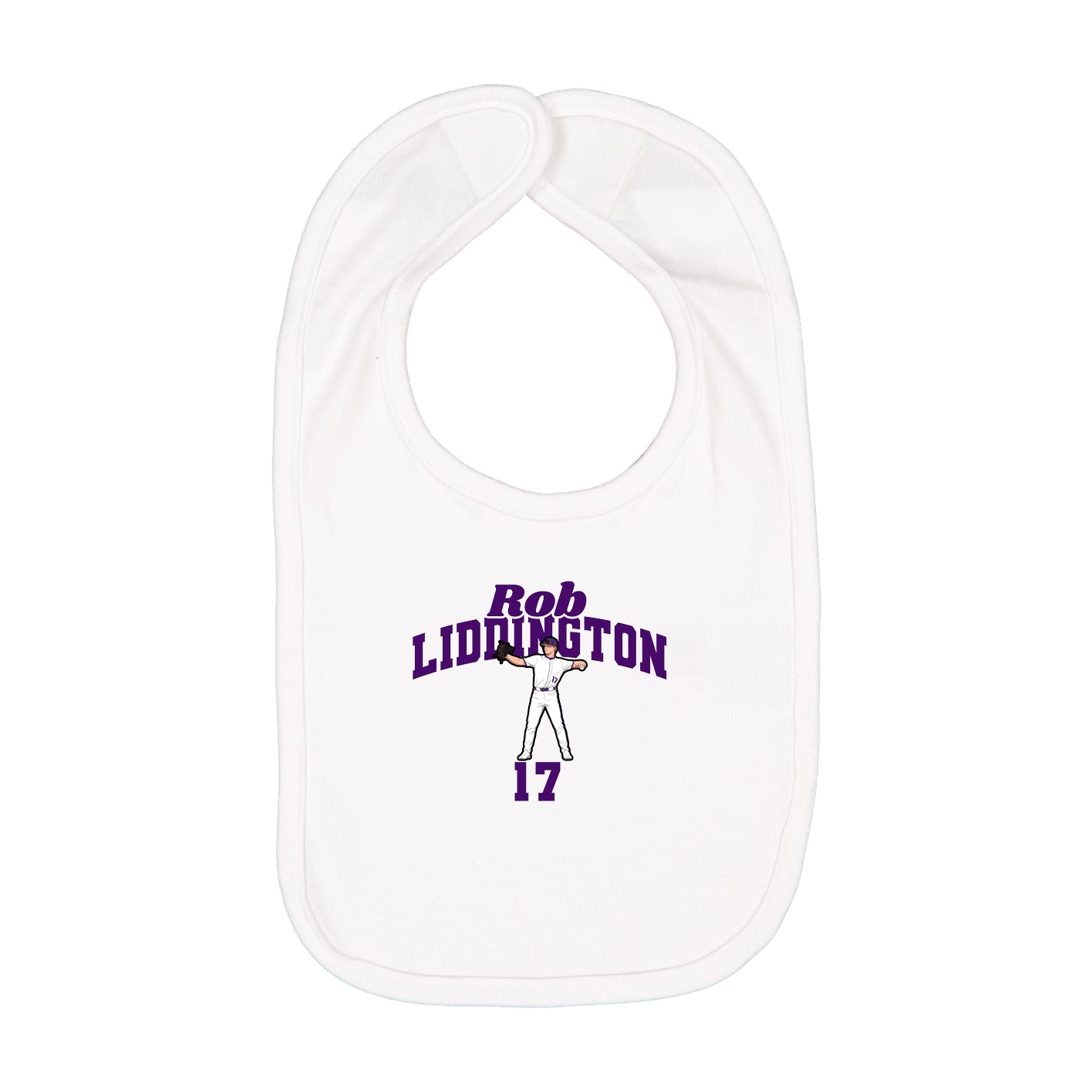 Infant Bib — Signature Arch in White