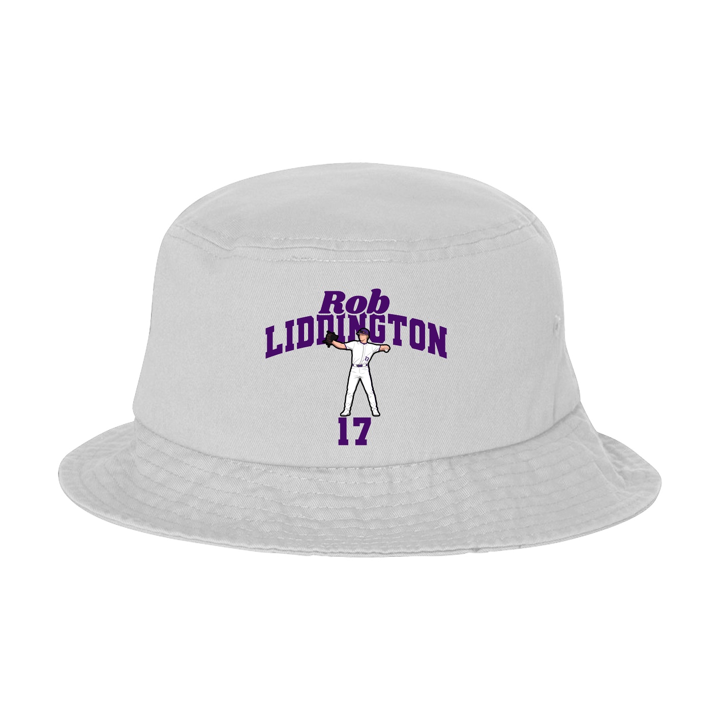 Bucket Cap — Signature Arch in White