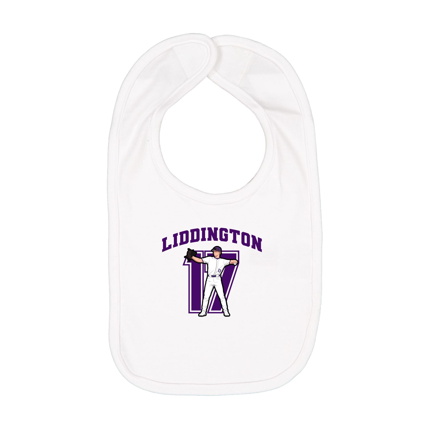 Infant Bib — Number in White