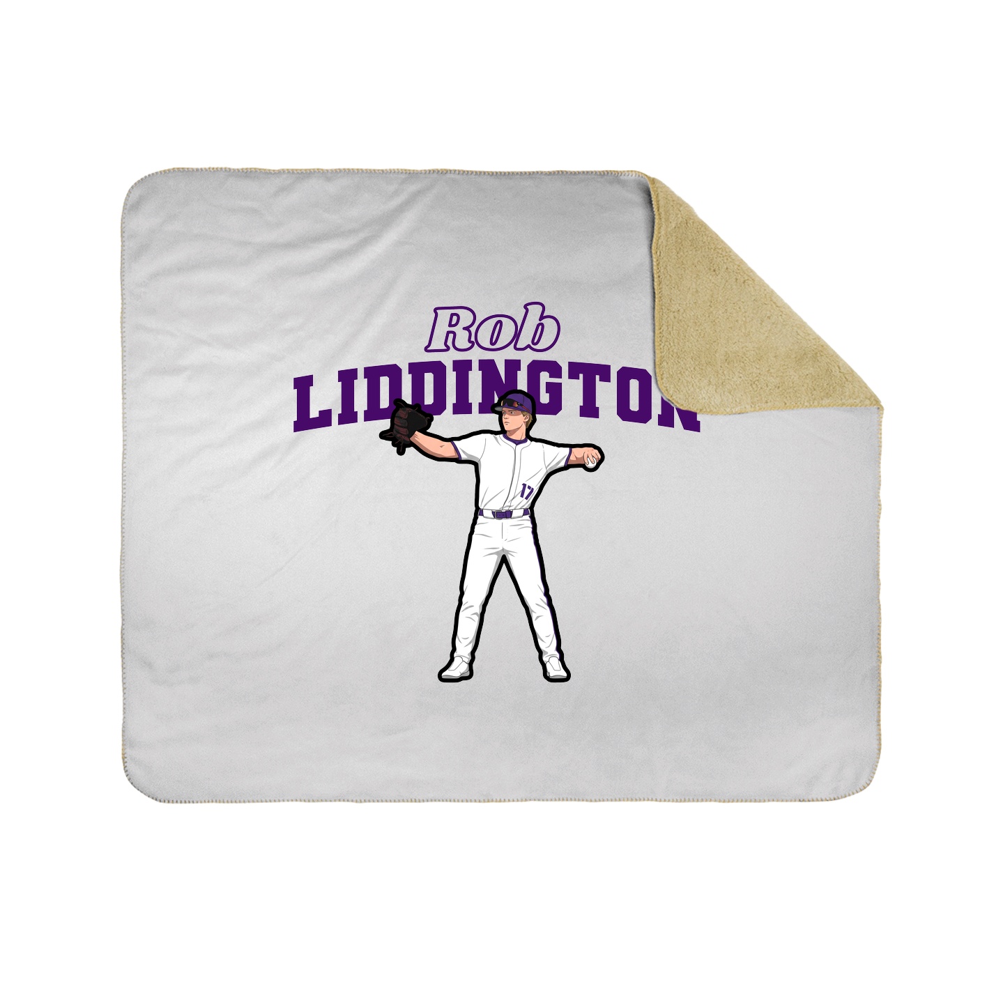 Throw Blanket — Name Arch in White