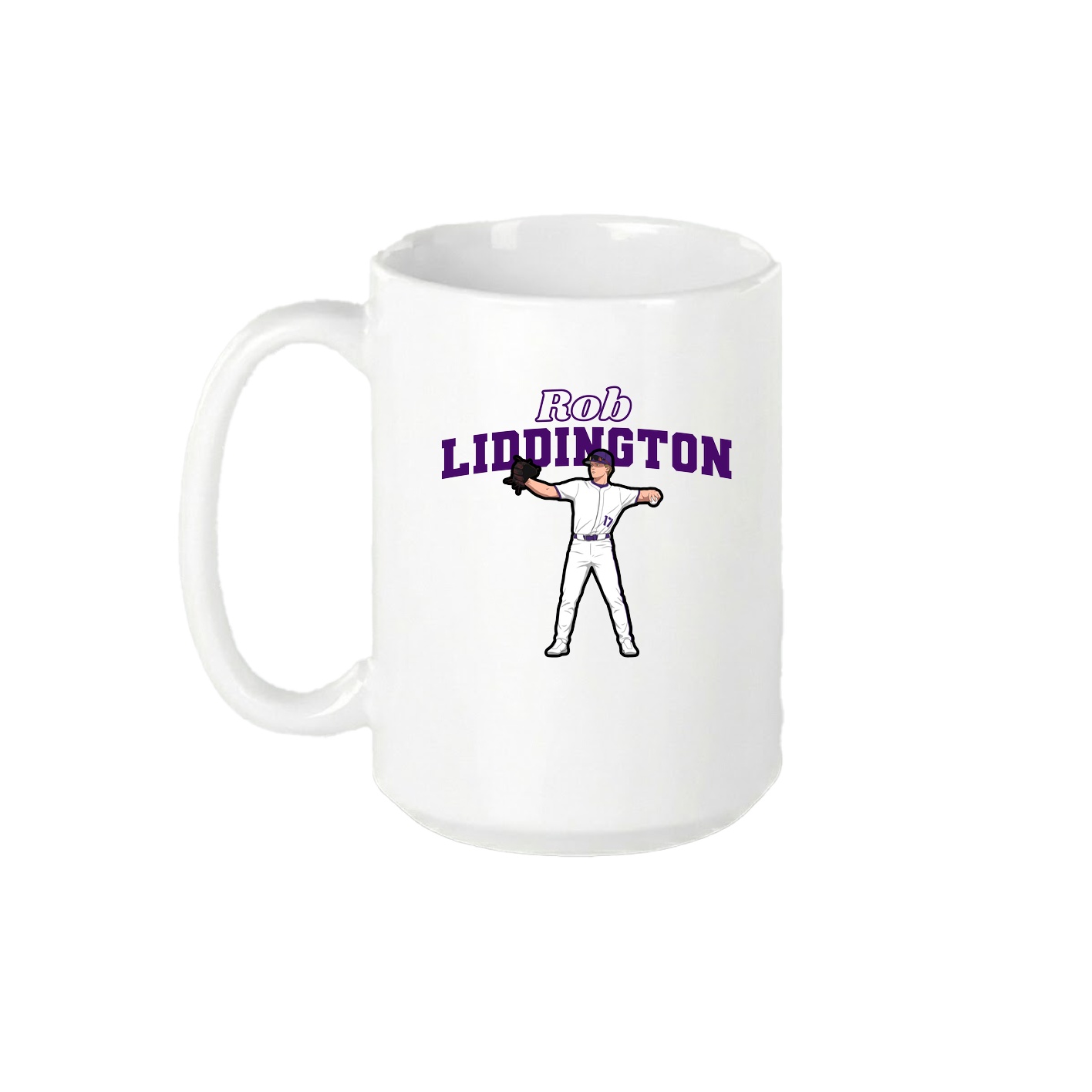 15oz Coffee Mug — Name Arch in White