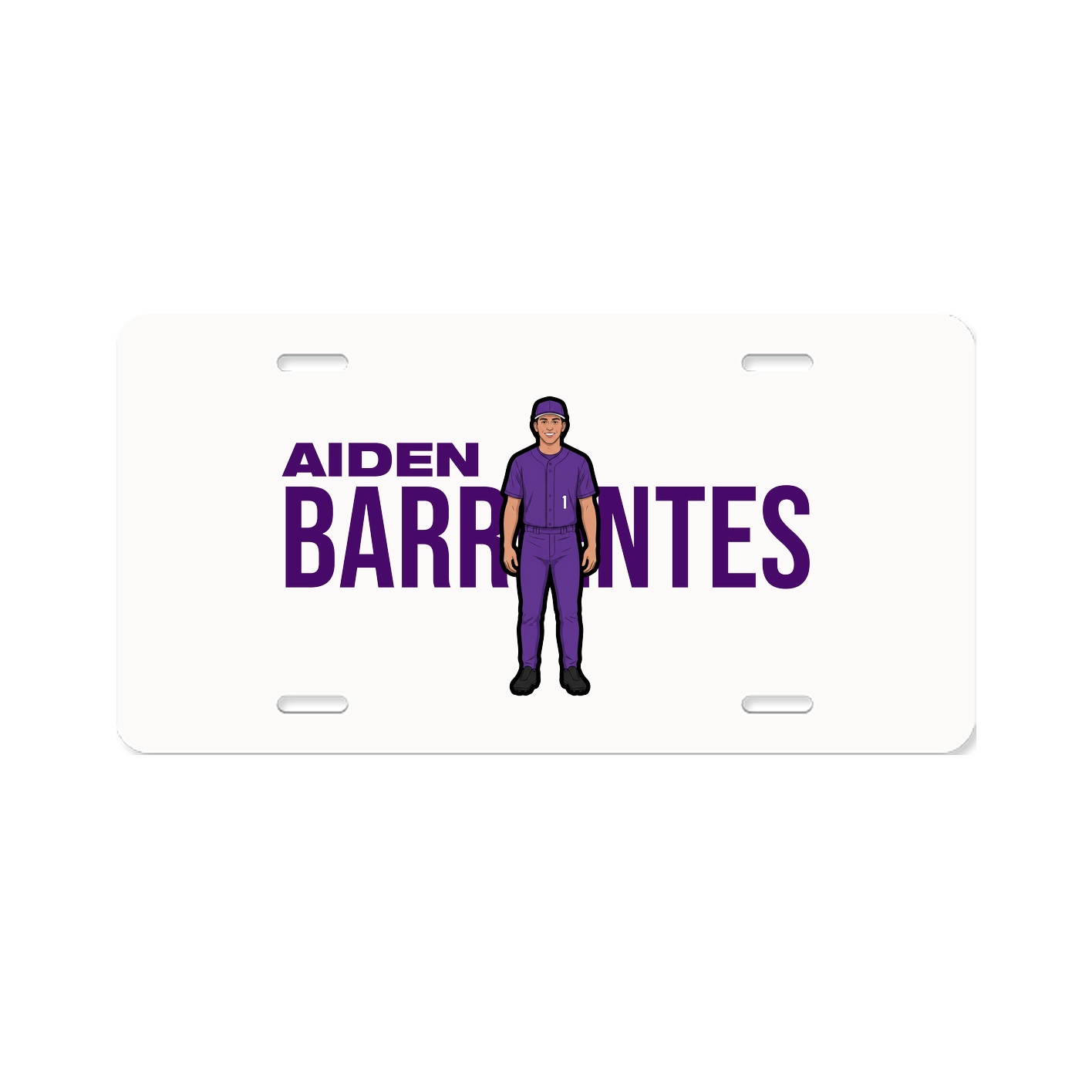 License Plate — Player Name in Classic
