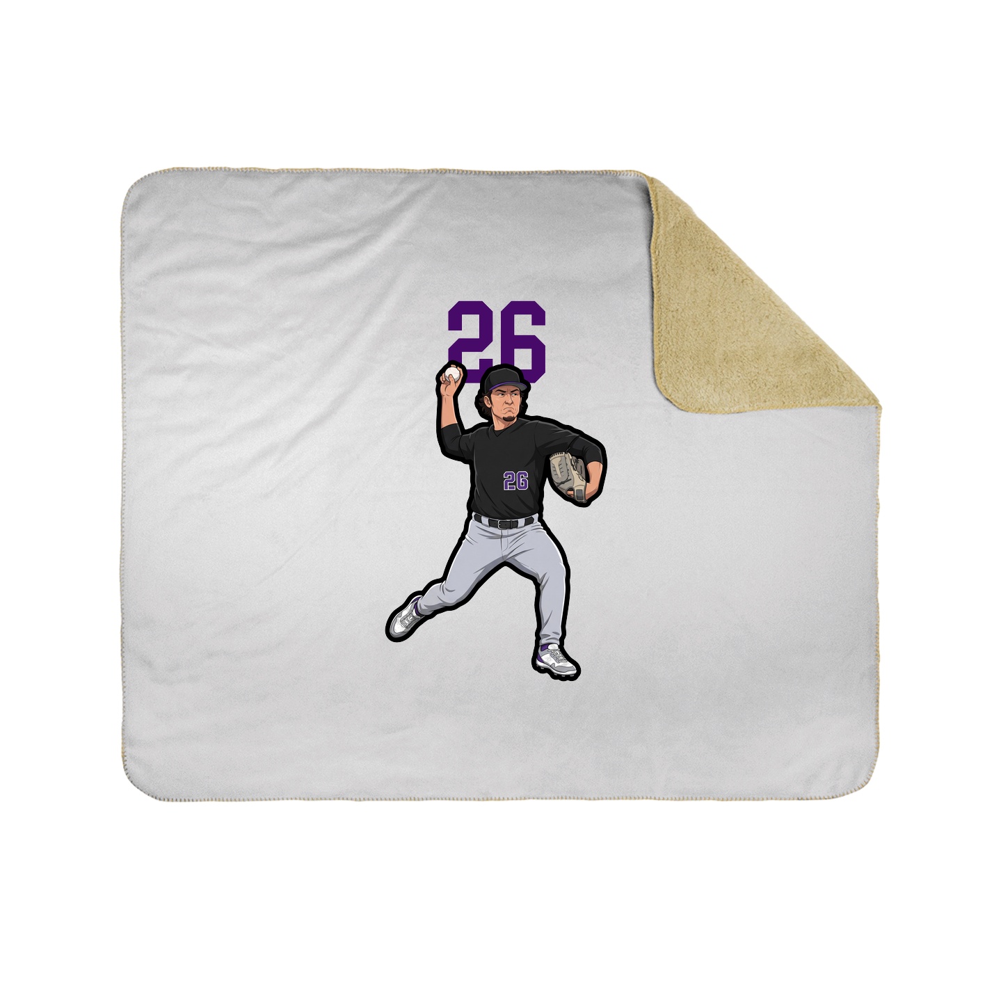 Throw Blanket — Number Top in White