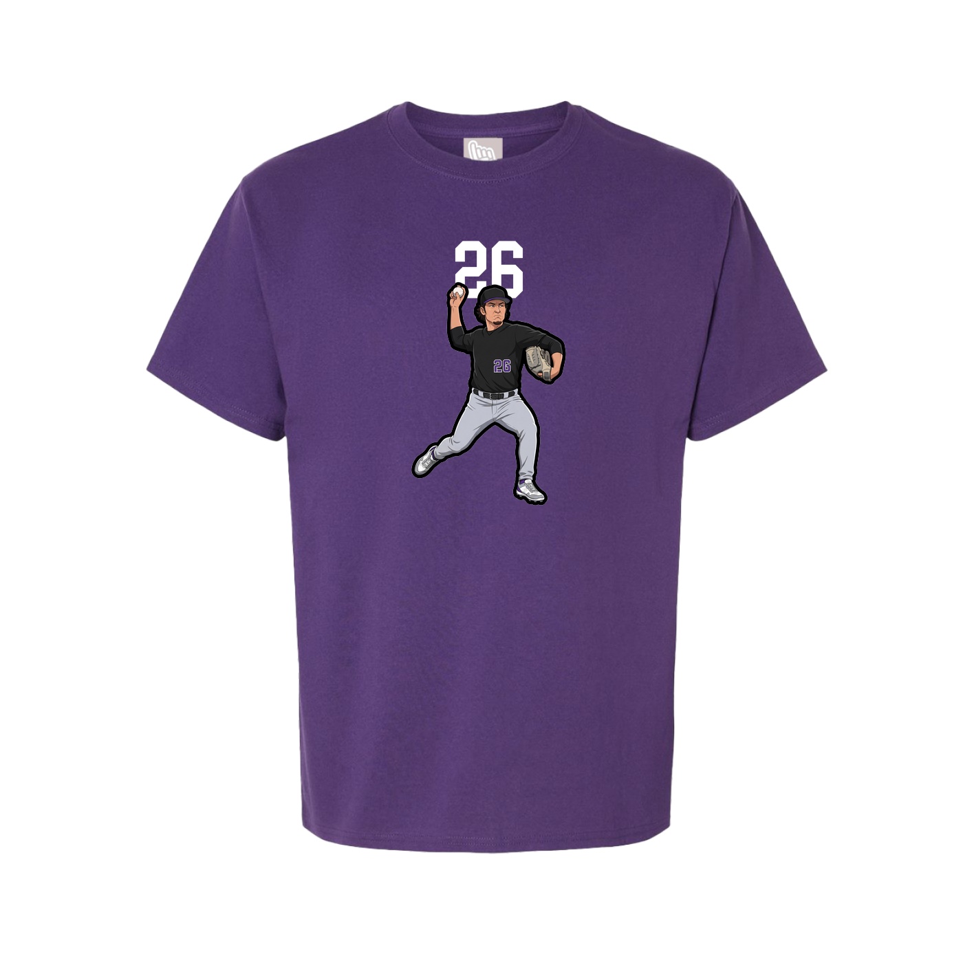 Youth Tee — Number Top in Purple