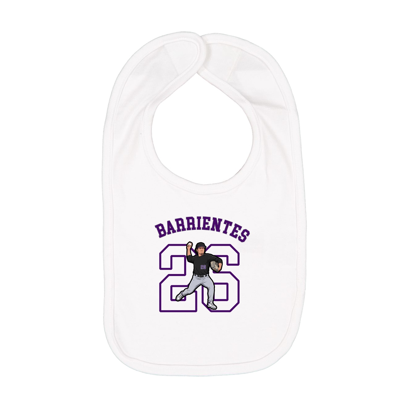 Infant Bib — Shirsey Arch in White
