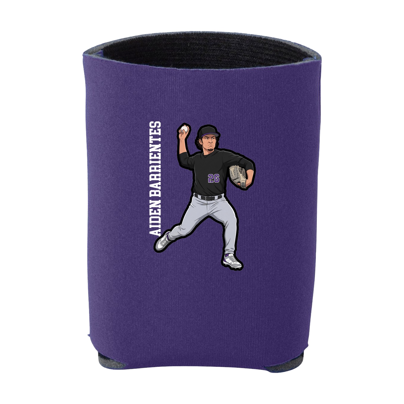 Can Holder — Name Vertical in Purple
