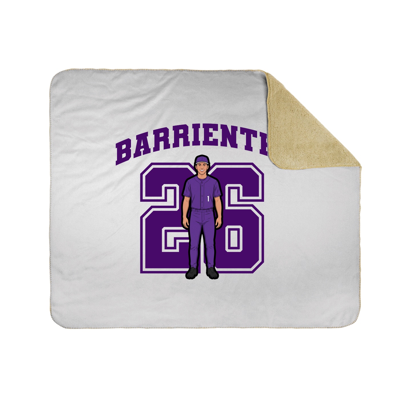 Throw Blanket — Number in White