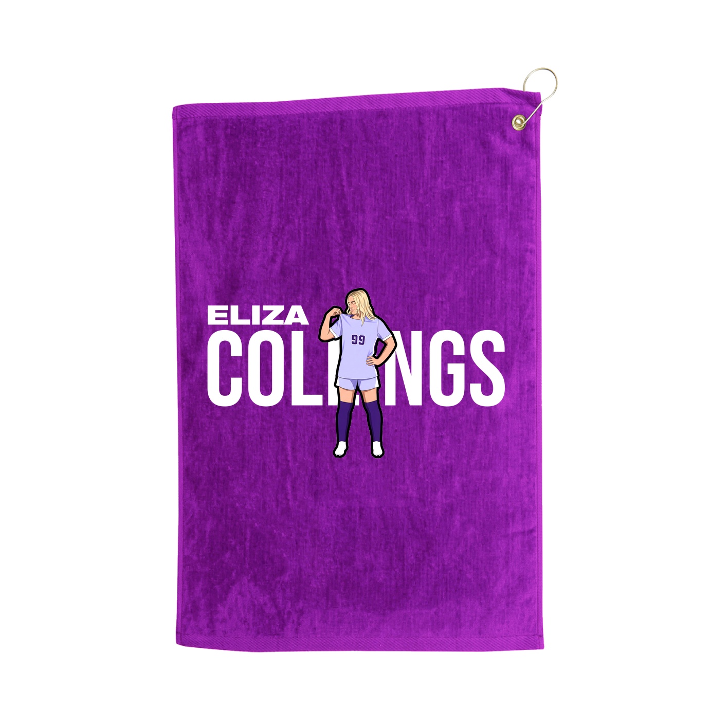 Golf Towel — Player Name in Purple
