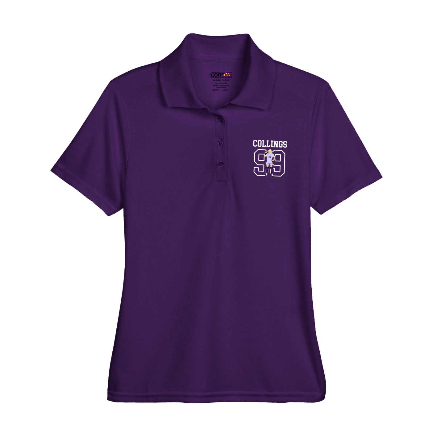 Womens Performance Polo — Shirsey in Purple