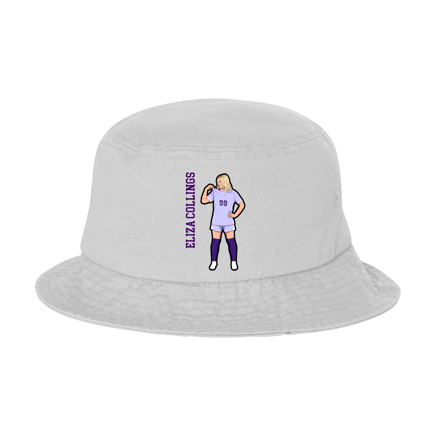 Bucket Cap — Name Vertical in White