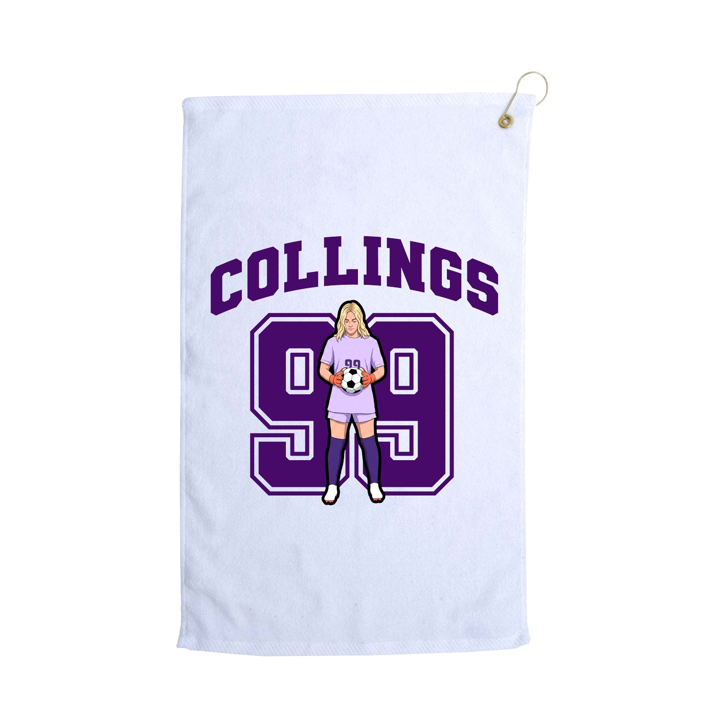 Golf Towel — Number in White