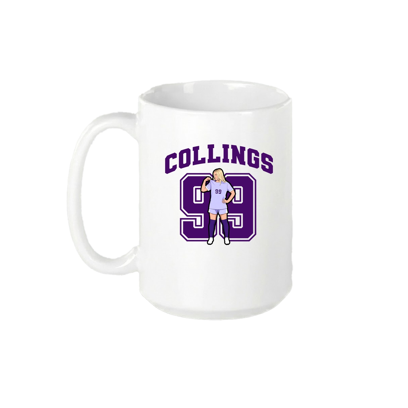 15oz Coffee Mug — Number in White