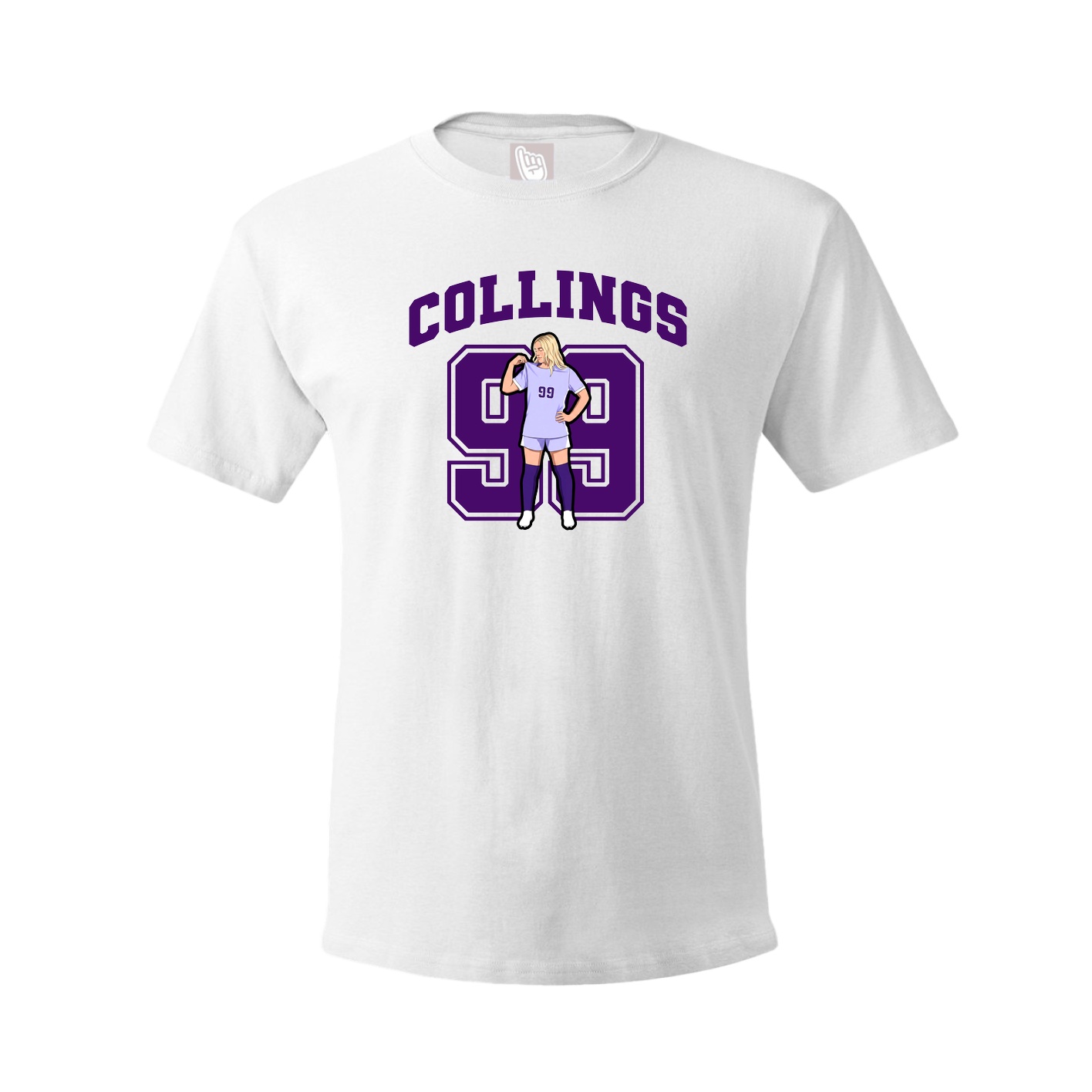 Youth Tee — Number in White