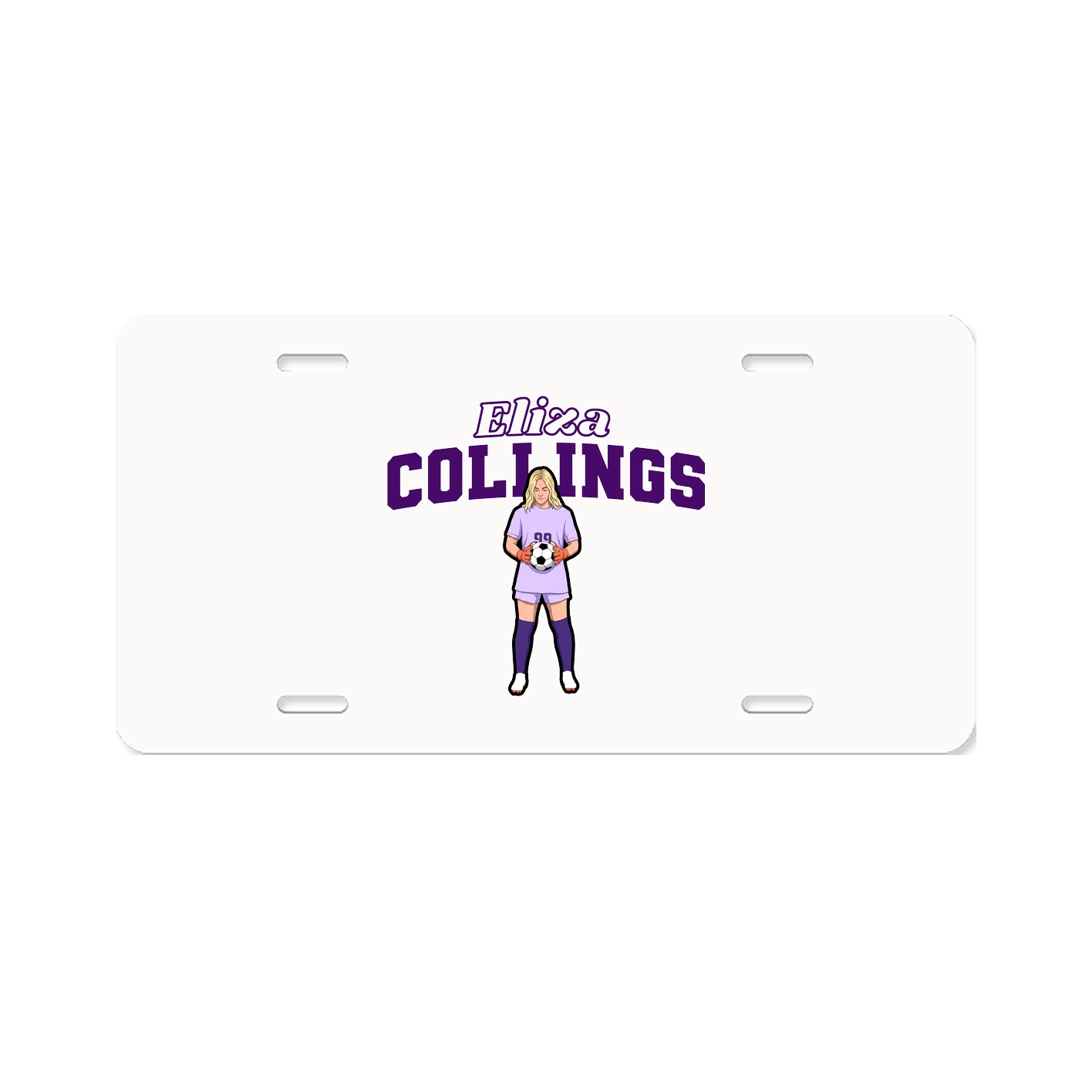License Plate — Name Arch in Classic