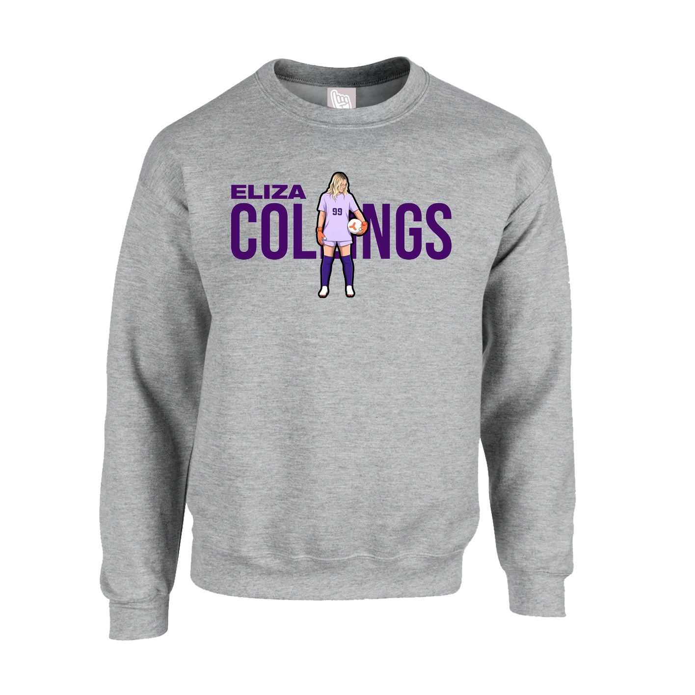 Fleece Crew — Player Name in Grey