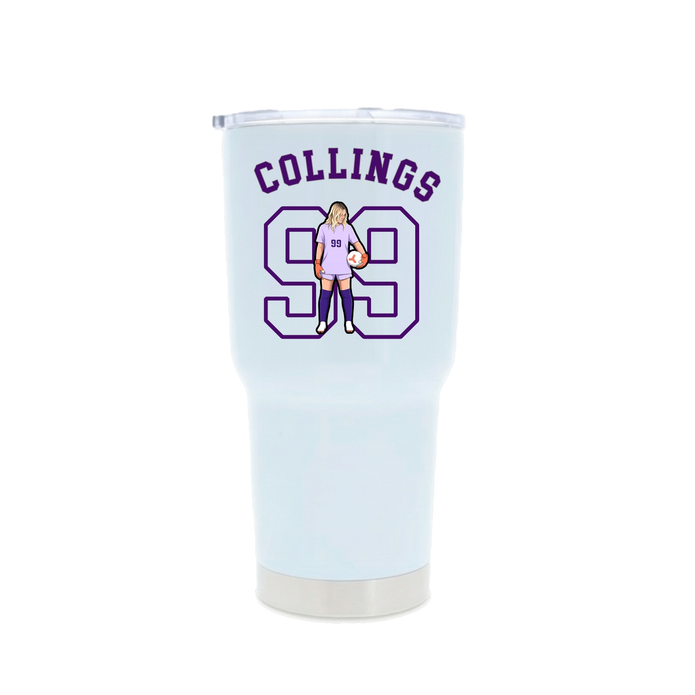 30oz Stainless Steel Tumbler — Shirsey Arch in White