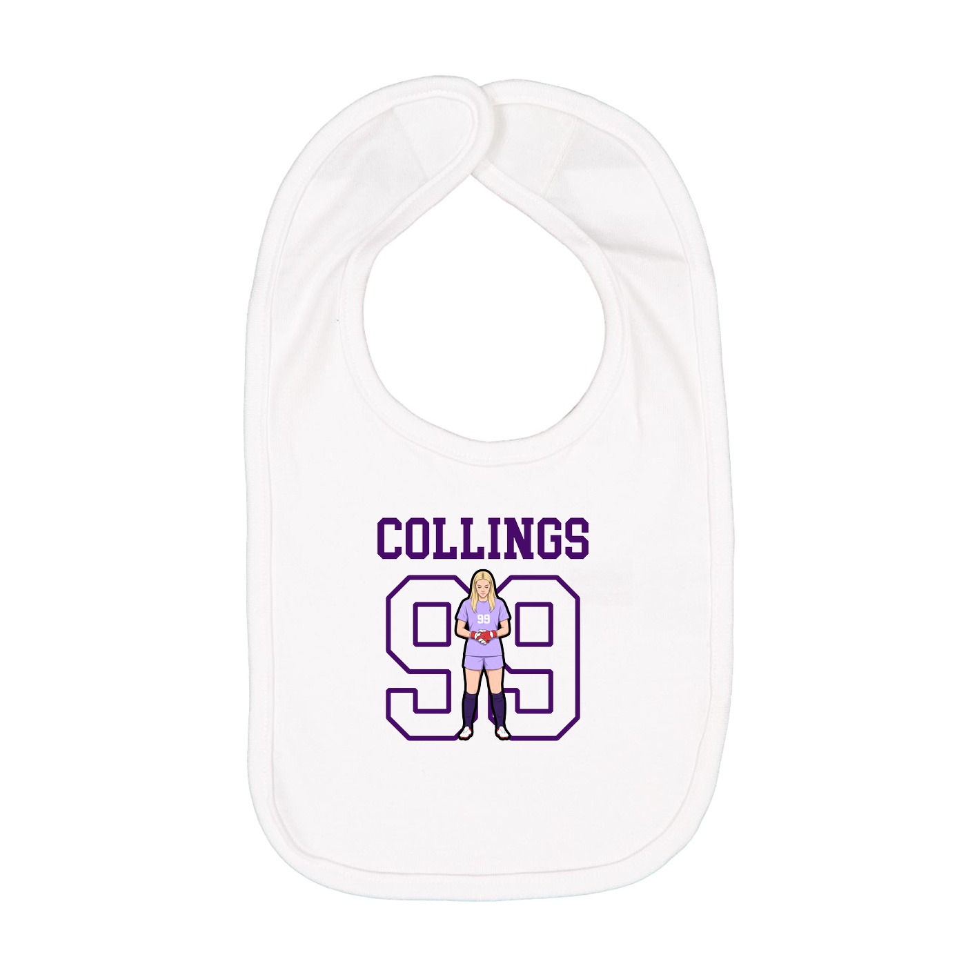 Infant Bib — Shirsey in White