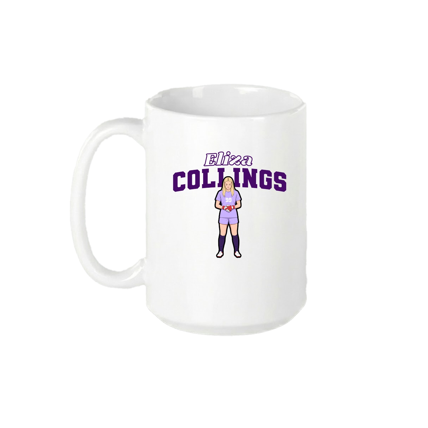 15oz Coffee Mug — Name Arch in White