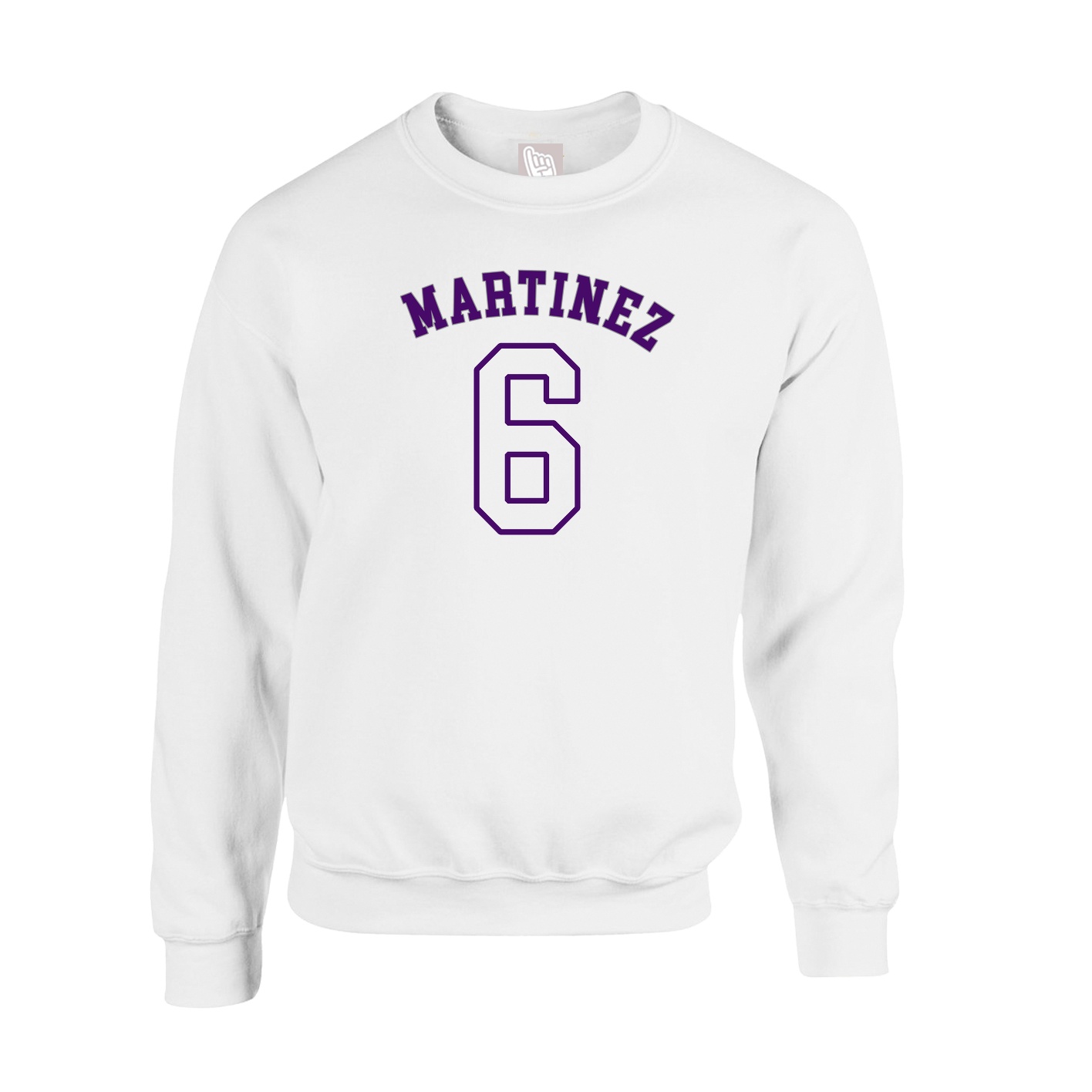 Fleece Crew — Shirsey Arch in White