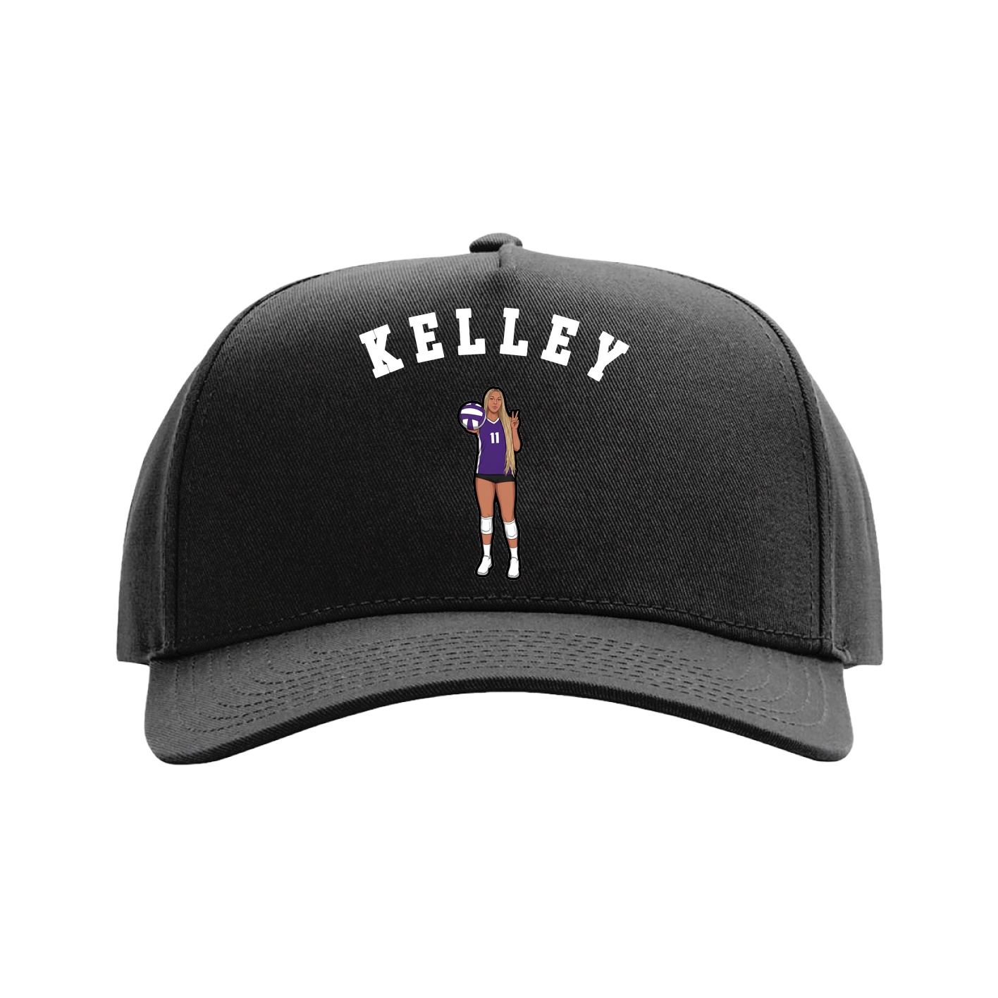Full Fabric Five-Panel Champ Cap — Shirsey Arch in Black