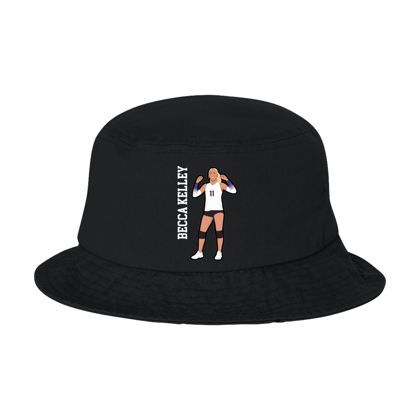 Bucket Cap — Name Vertical in Black