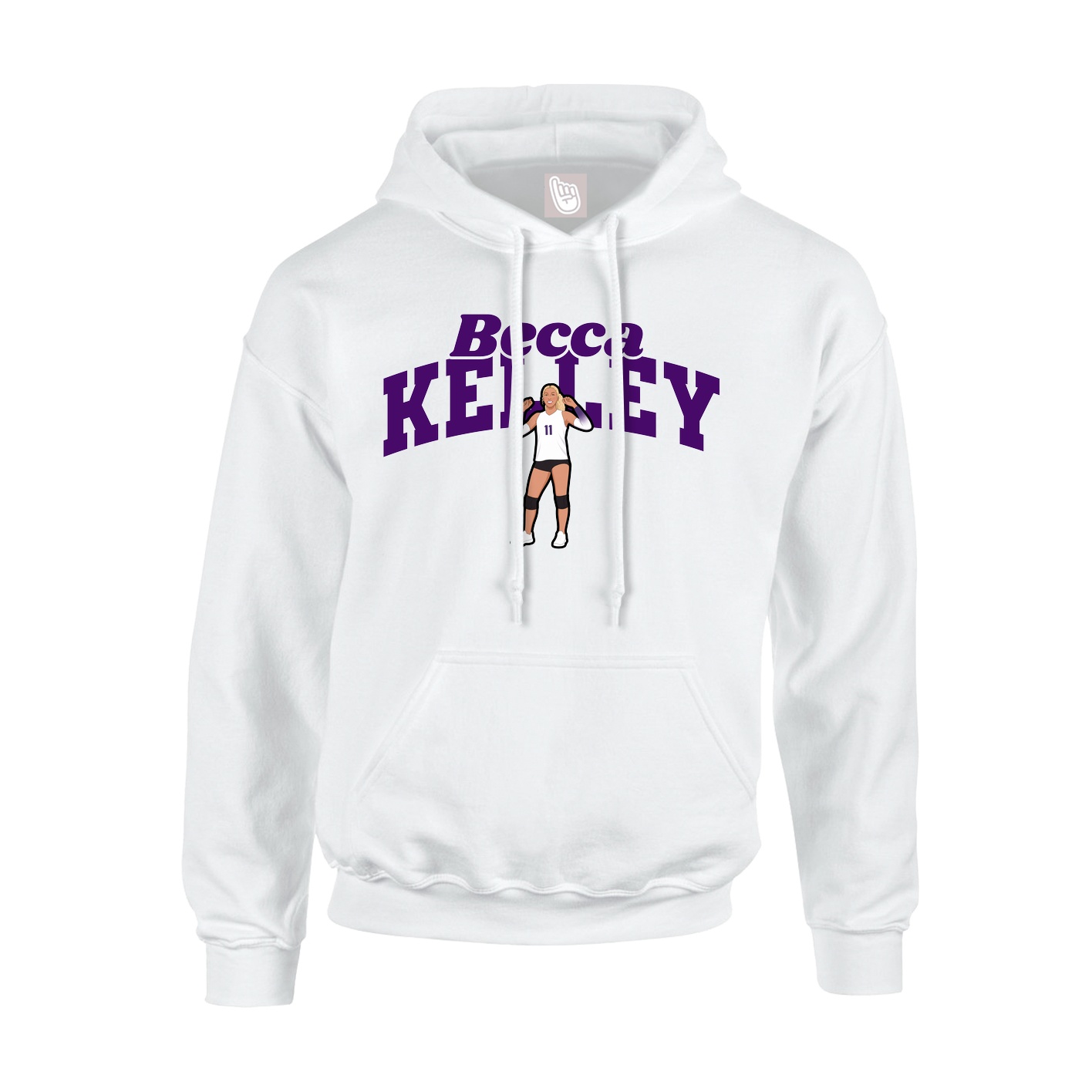 Youth Hoodie — Signature Arch in White