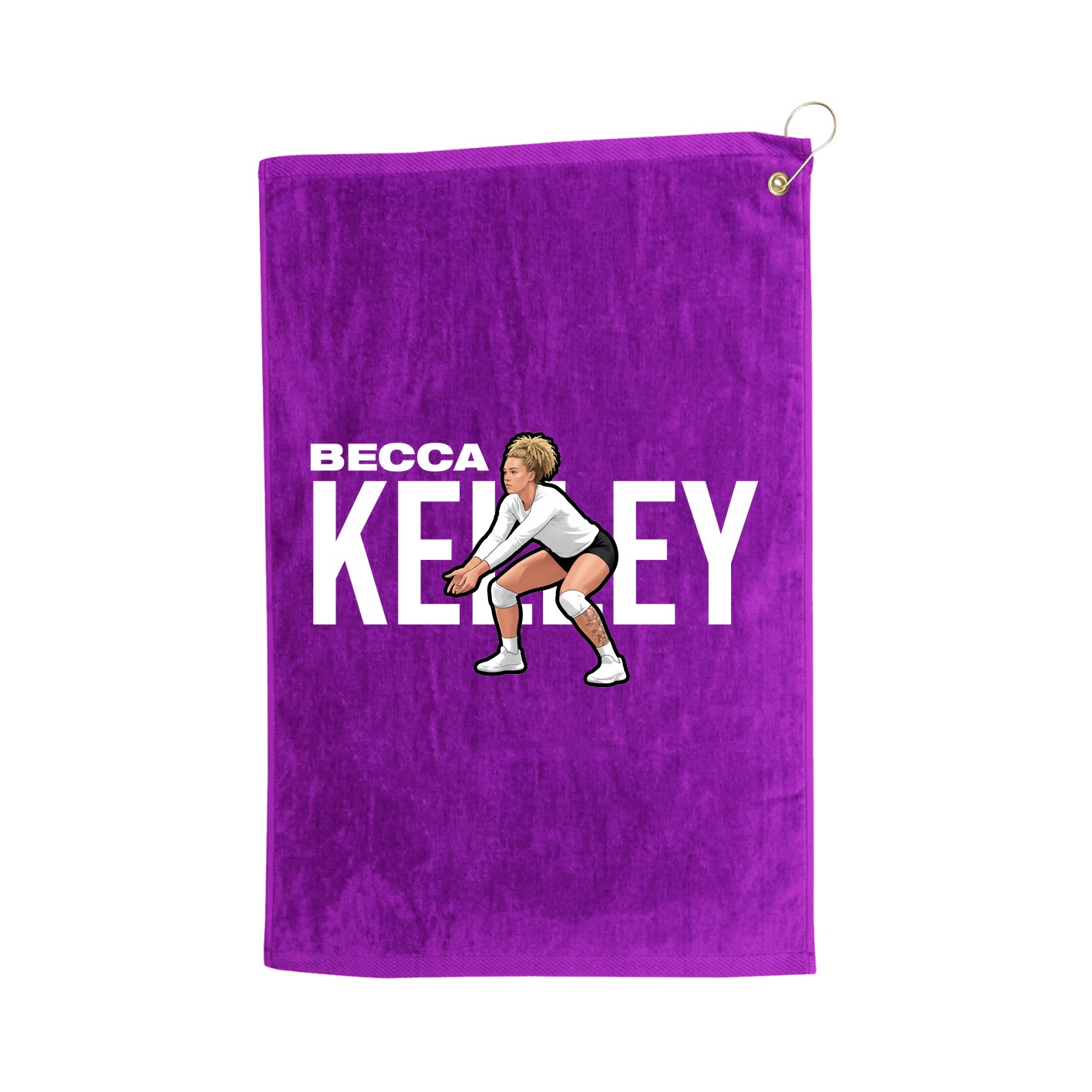 Golf Towel — Player Name in Purple
