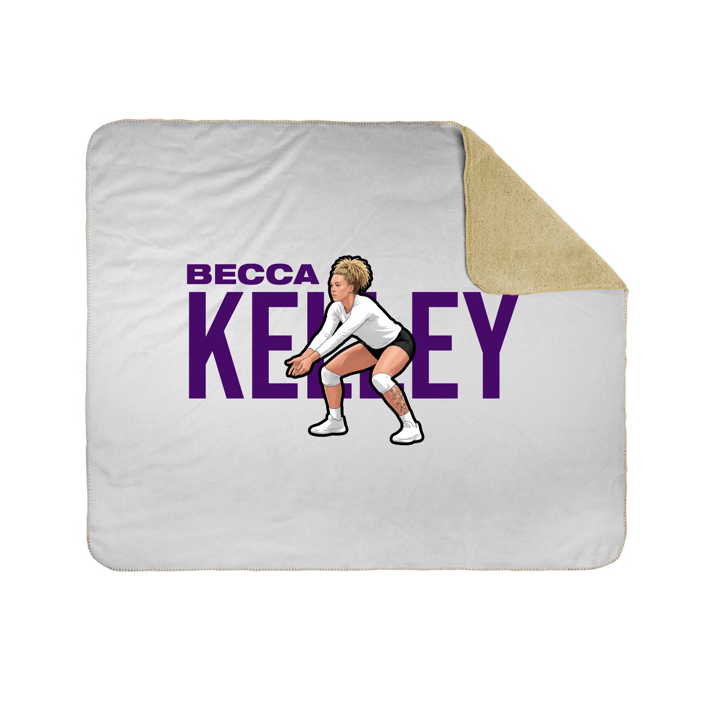 Throw Blanket — Player Name in White