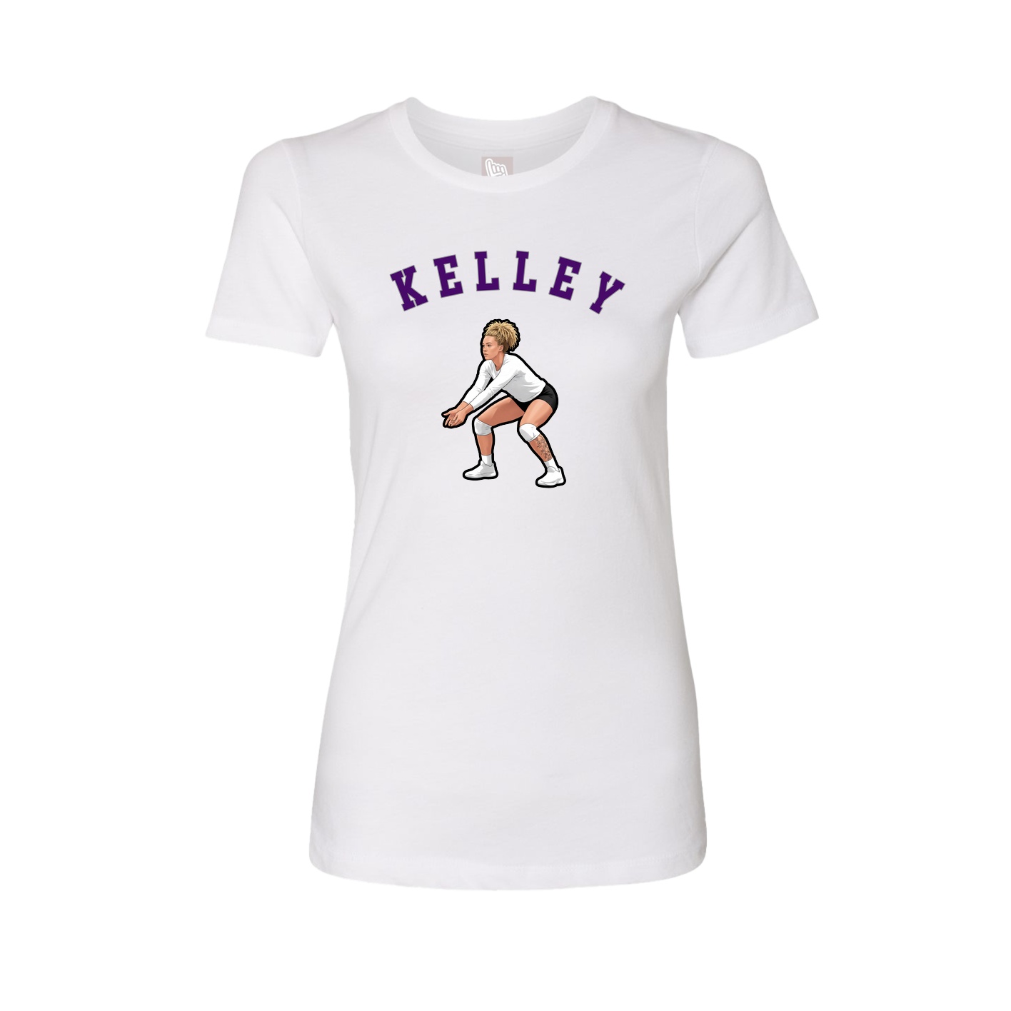 Fitted Women's Tee — Shirsey Arch in White
