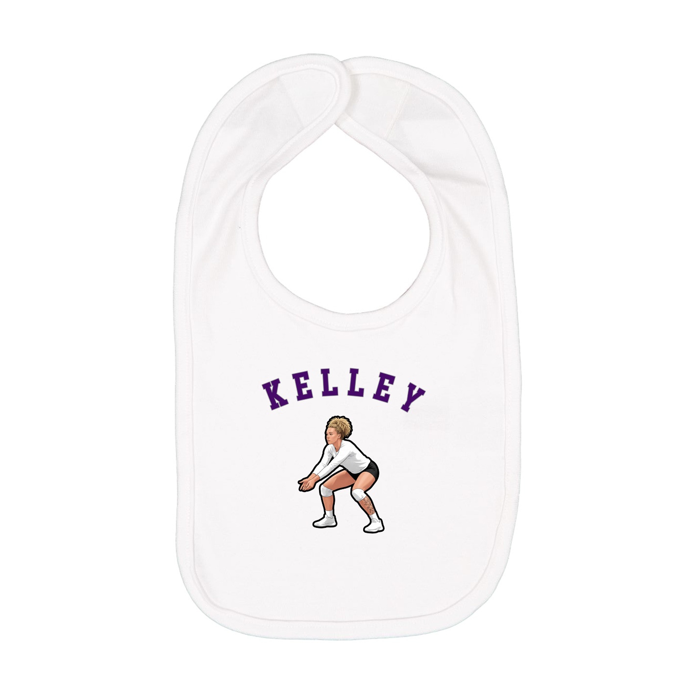Infant Bib — Shirsey Arch in White