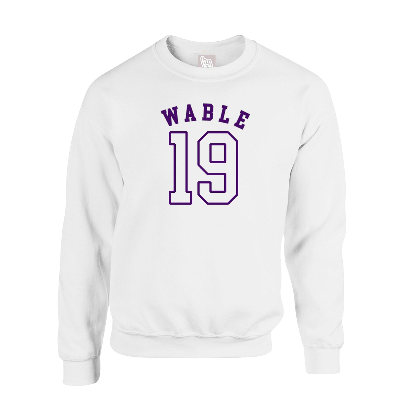Fleece Crew — Shirsey Arch in White