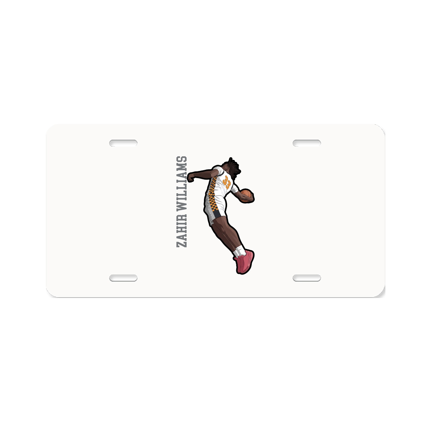 License Plate — Name Vertical in Classic