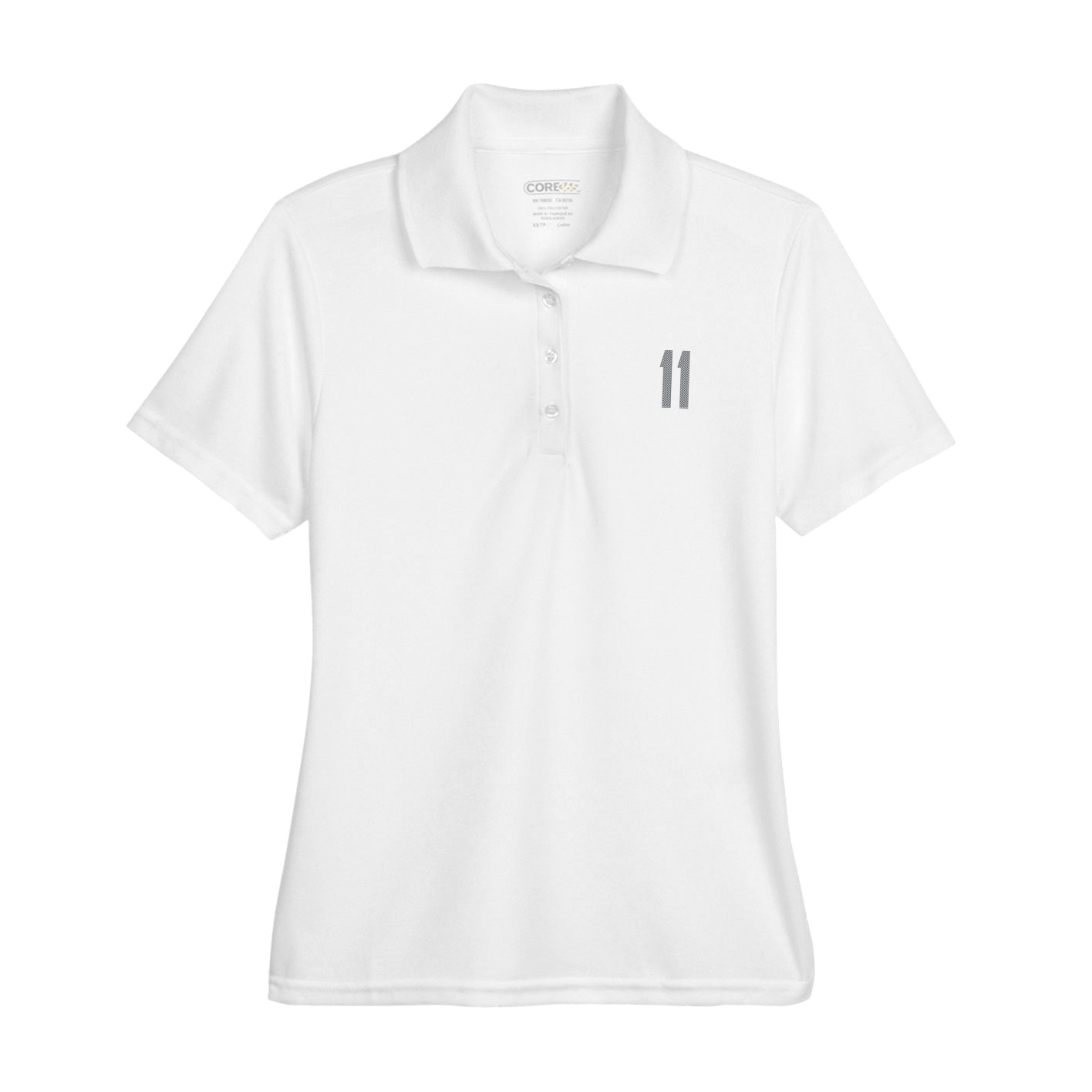 Womens Performance Polo — Front Shirsy in White