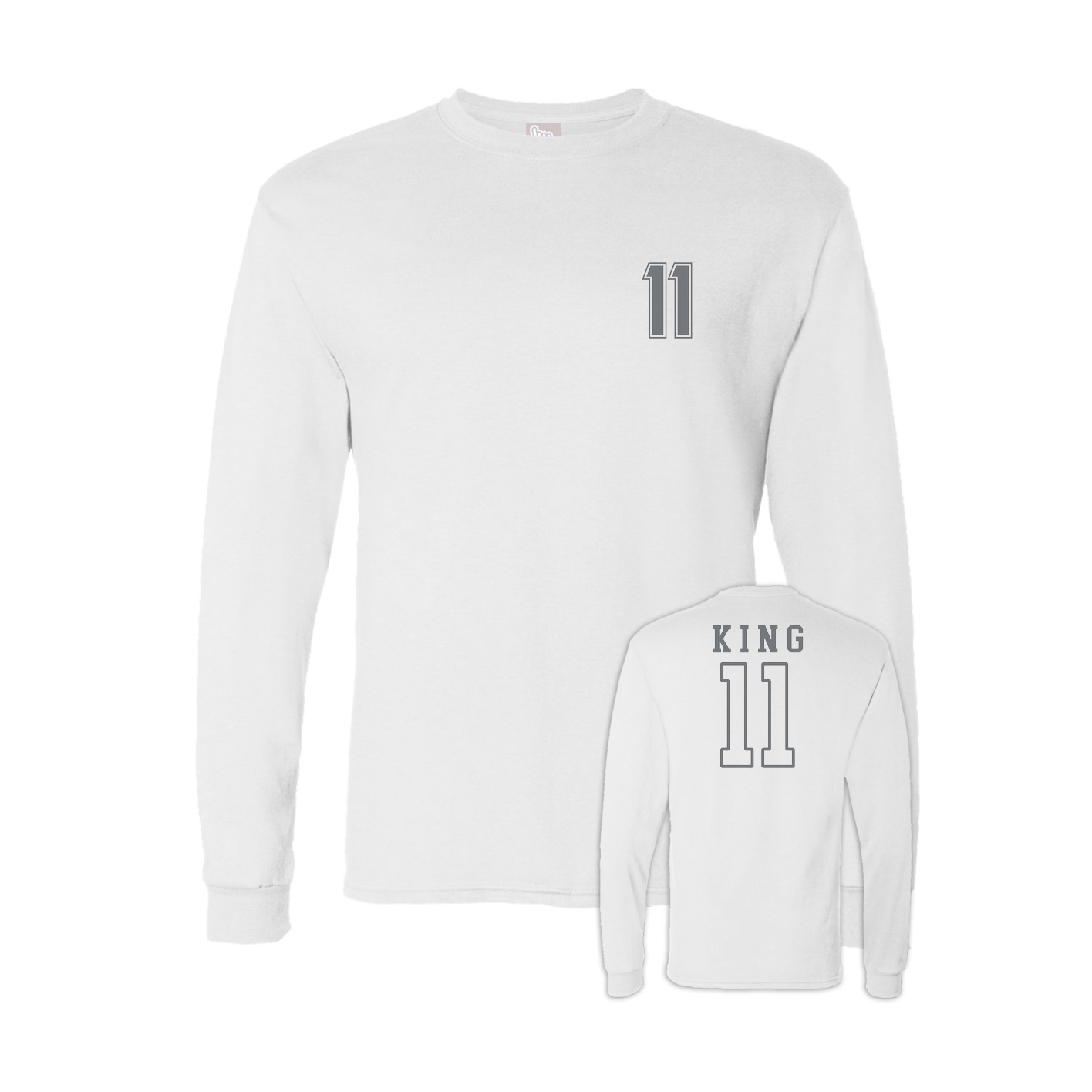 Long Sleeve Tee — Chest Back in White